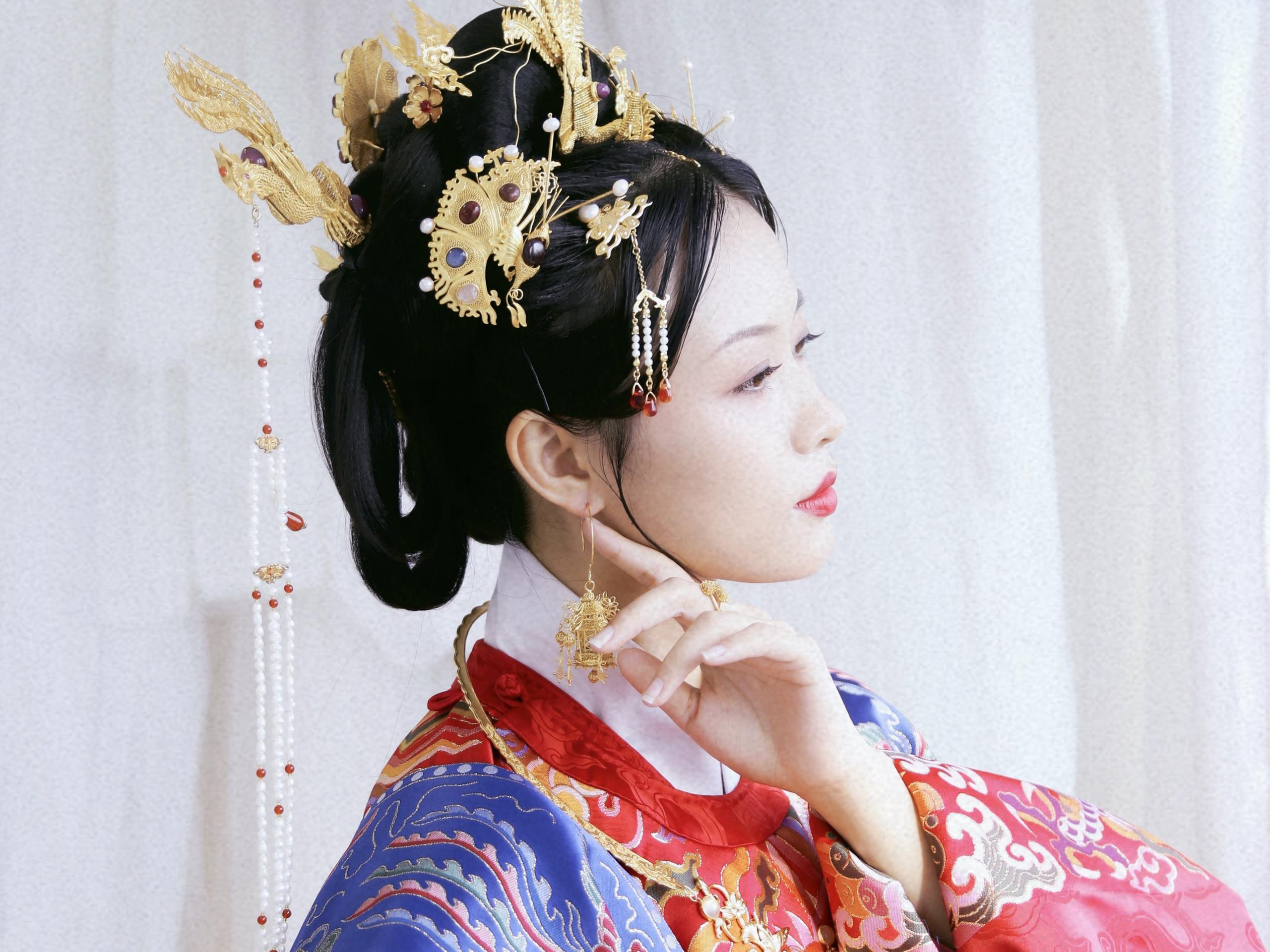 汉服新娘造型 汉婚 汉服妆 复古风 总监档跟妆 