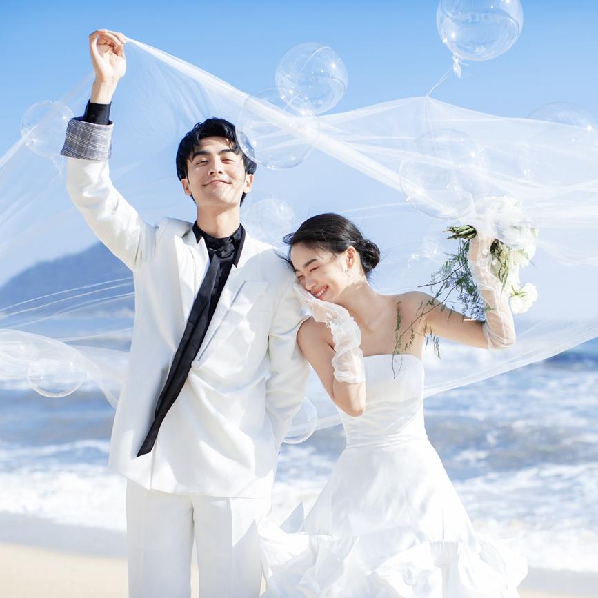 爱情湾/定制微电影+全新婚纱/一价全包