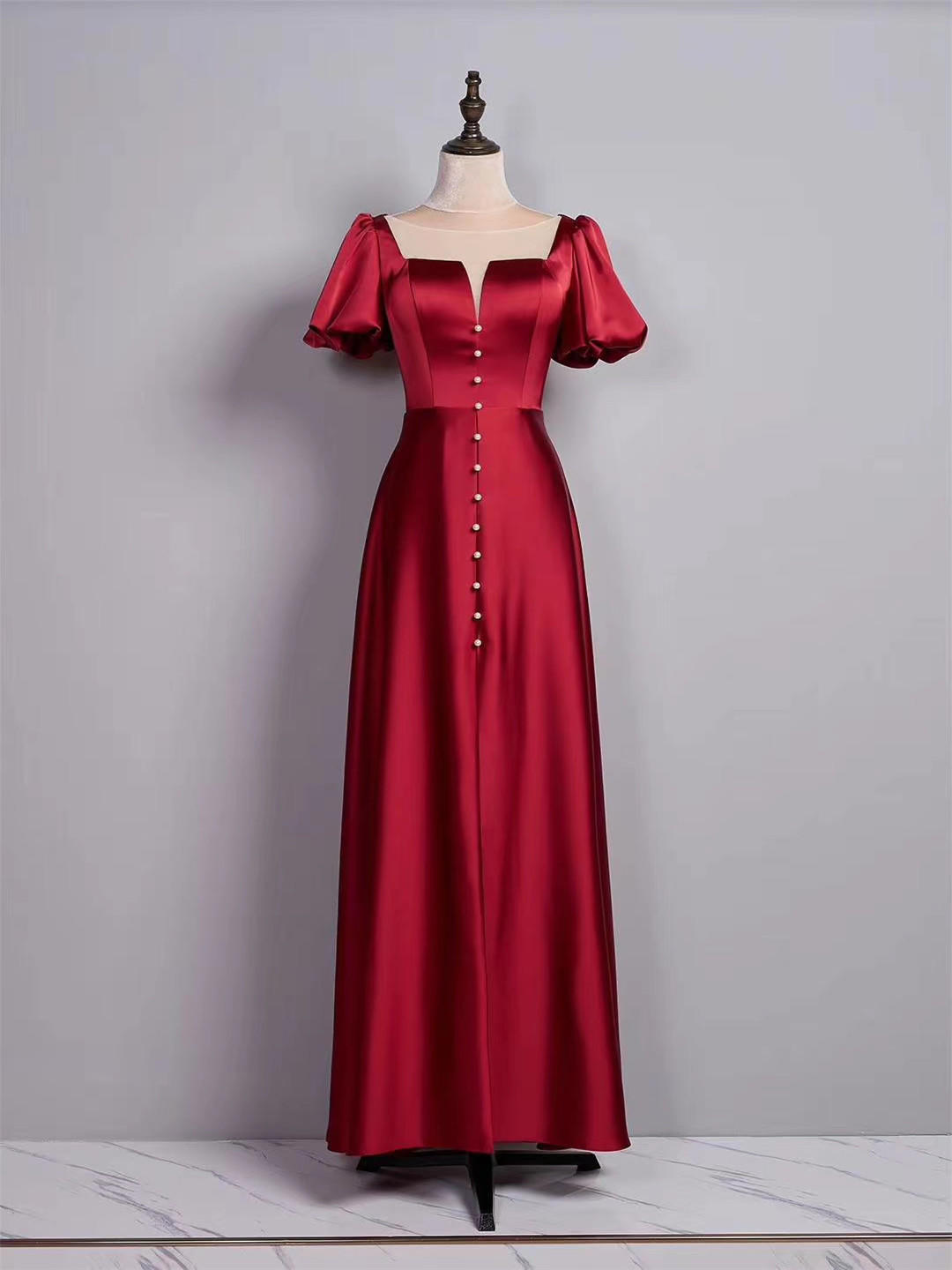 超性感鱼尾露背敬酒服 高个子新娘必选