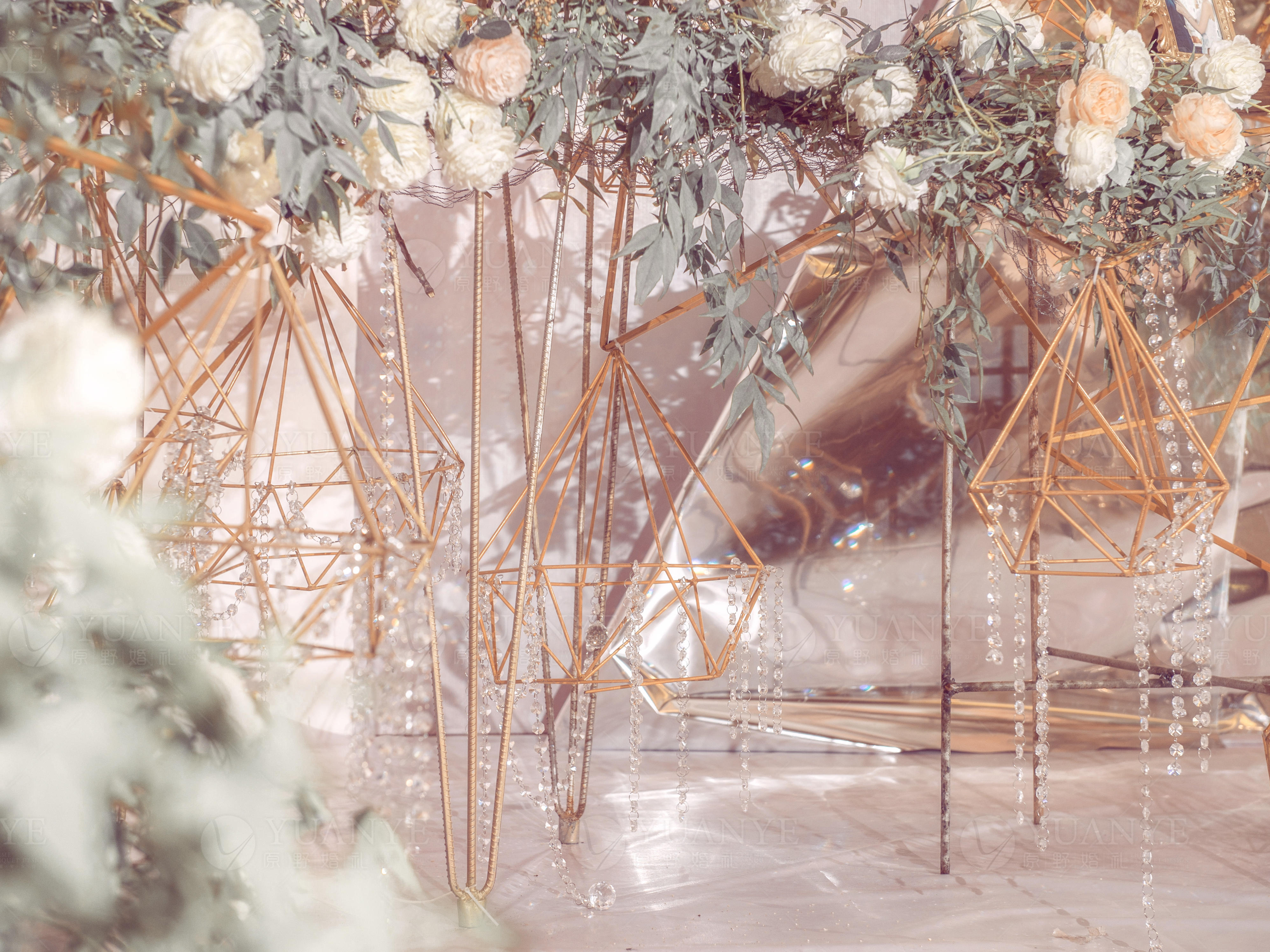 爱的告白 粉色真实婚礼原野婚礼