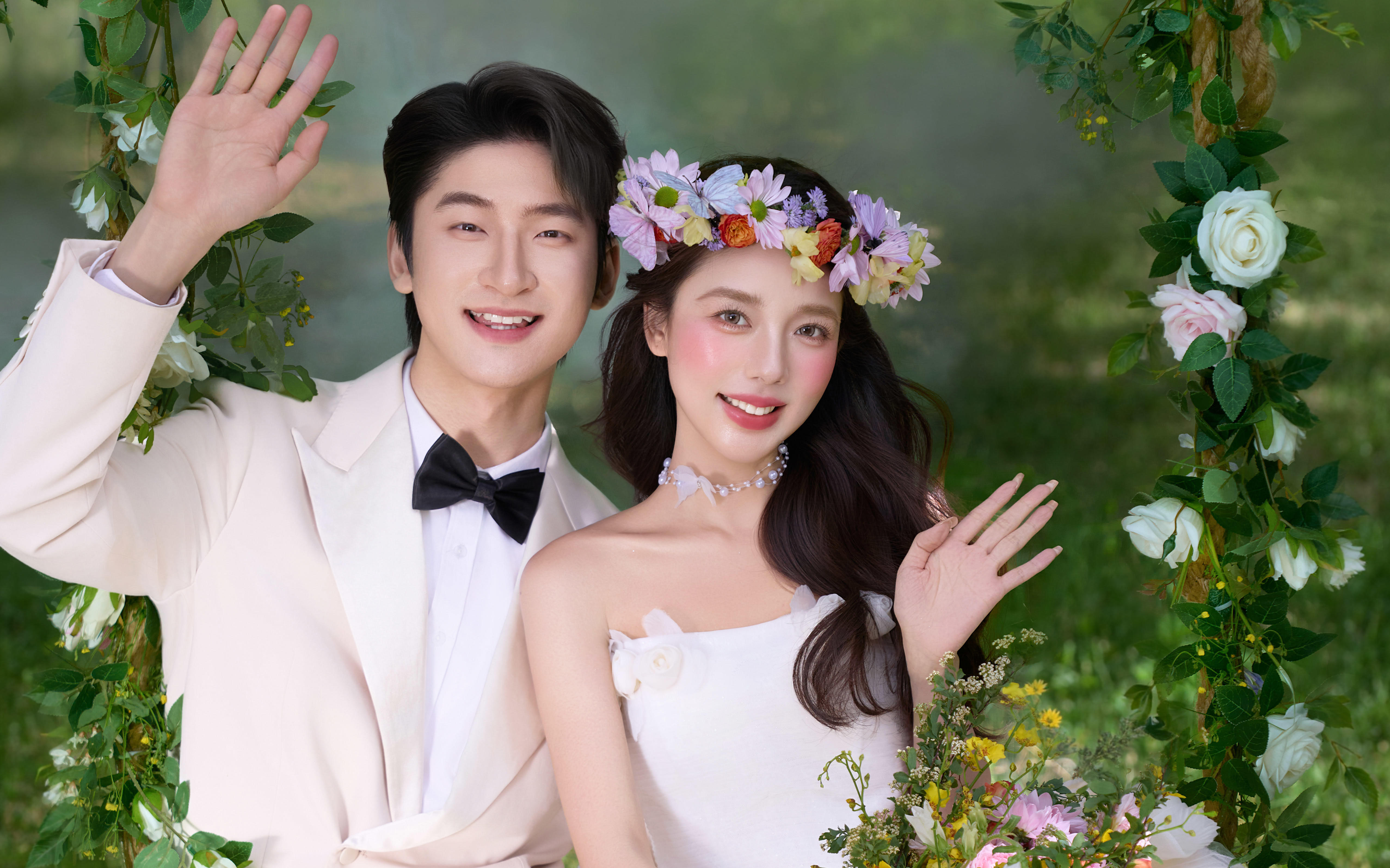 【秘境花園】草坪秋千浪漫婚照