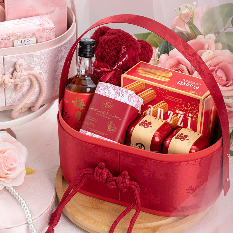 【婚禮紀(jì)】 新中式橢圓盒 定婚新婚 伴娘伴手禮