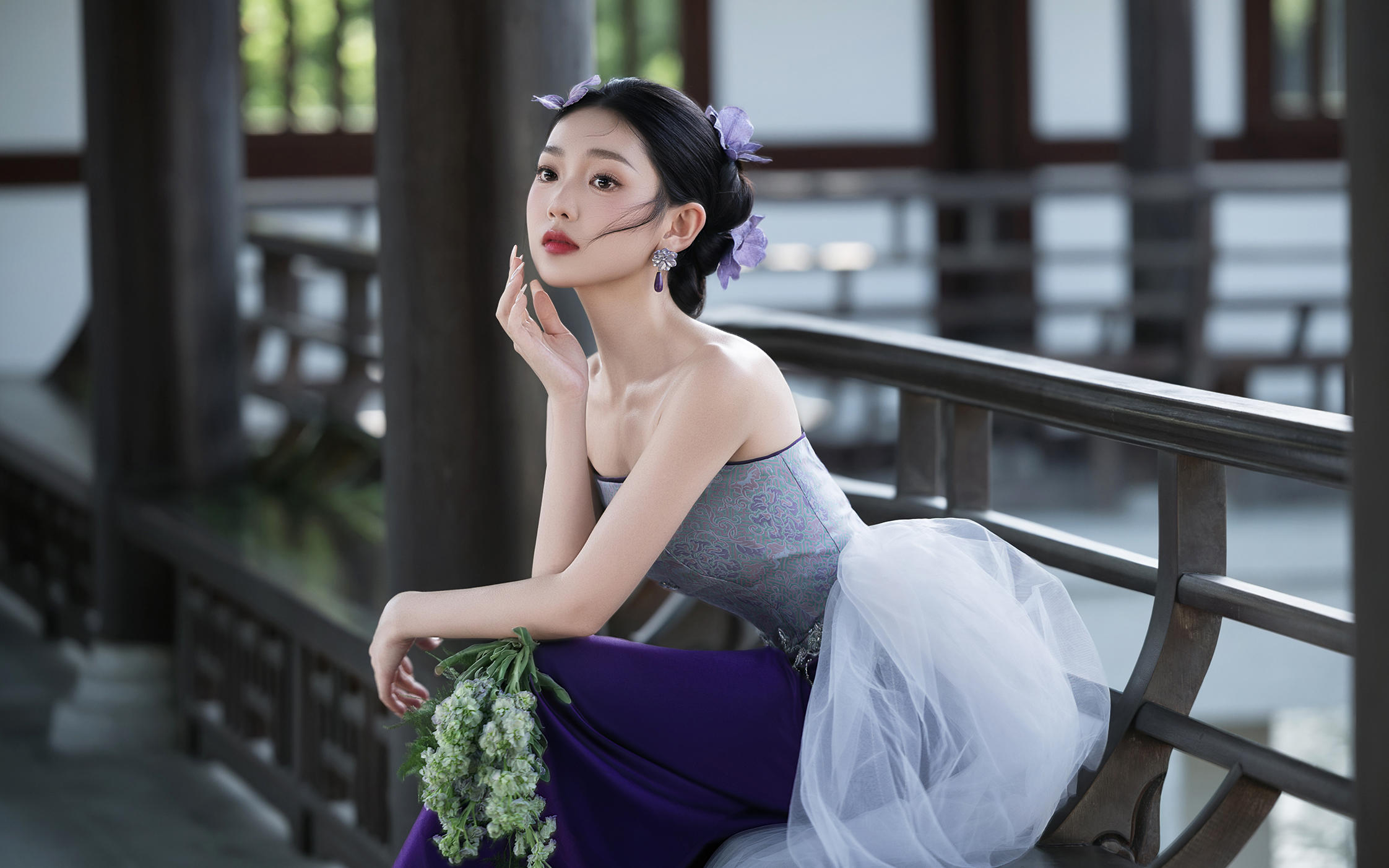 新中式紫韻婚紗照