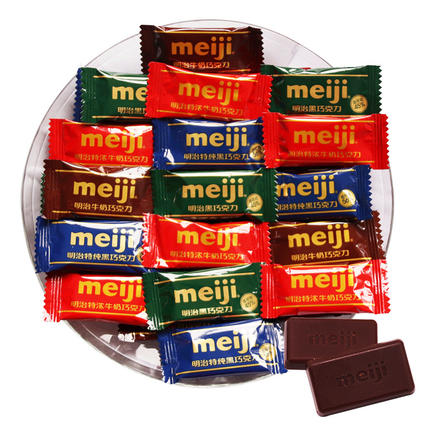 新貨 Meiji明治排塊特濃牛奶特純黑巧克力500克網紅巧克力零食