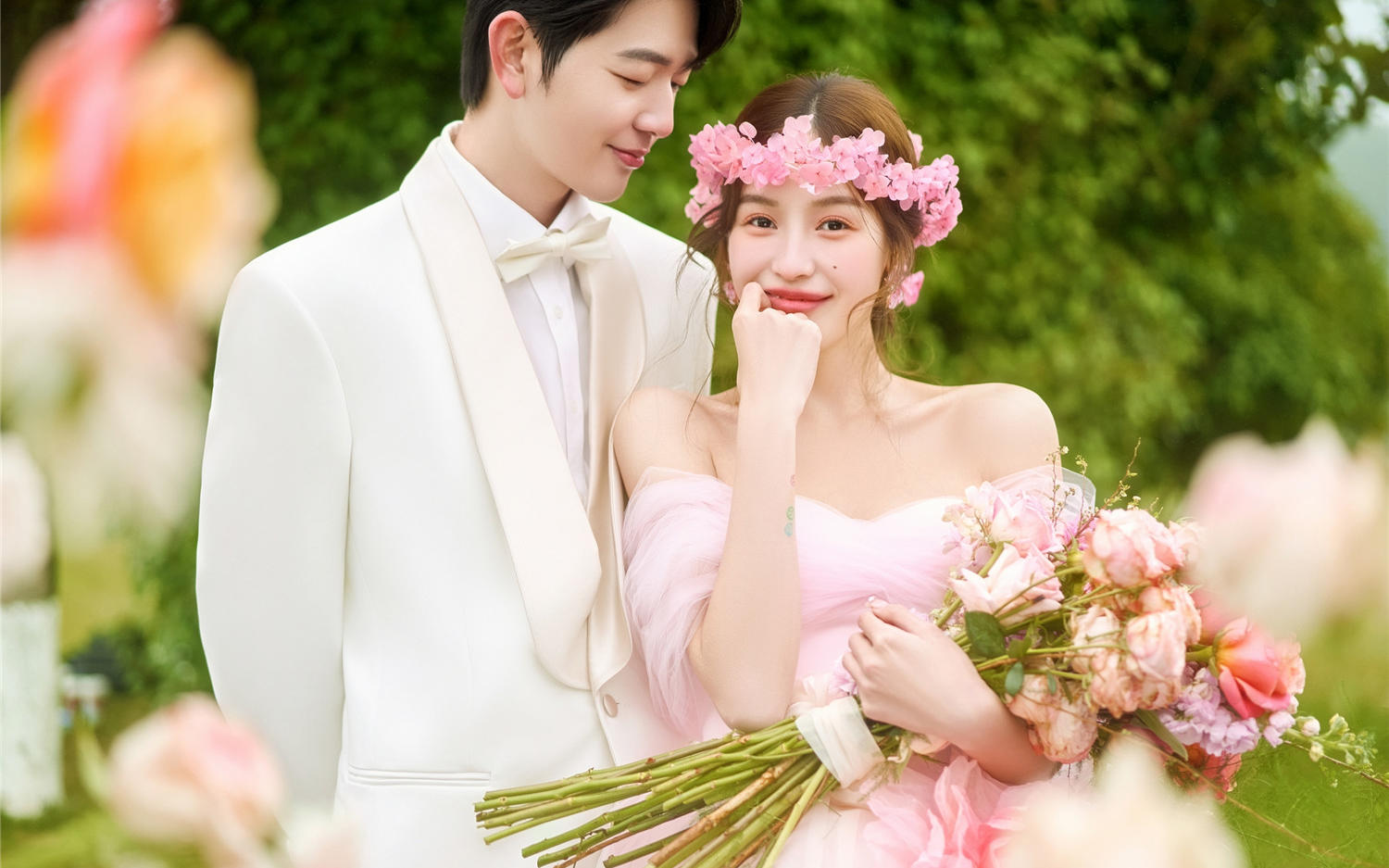 【西北龙摄影】粉色森系童话婚纱照！
