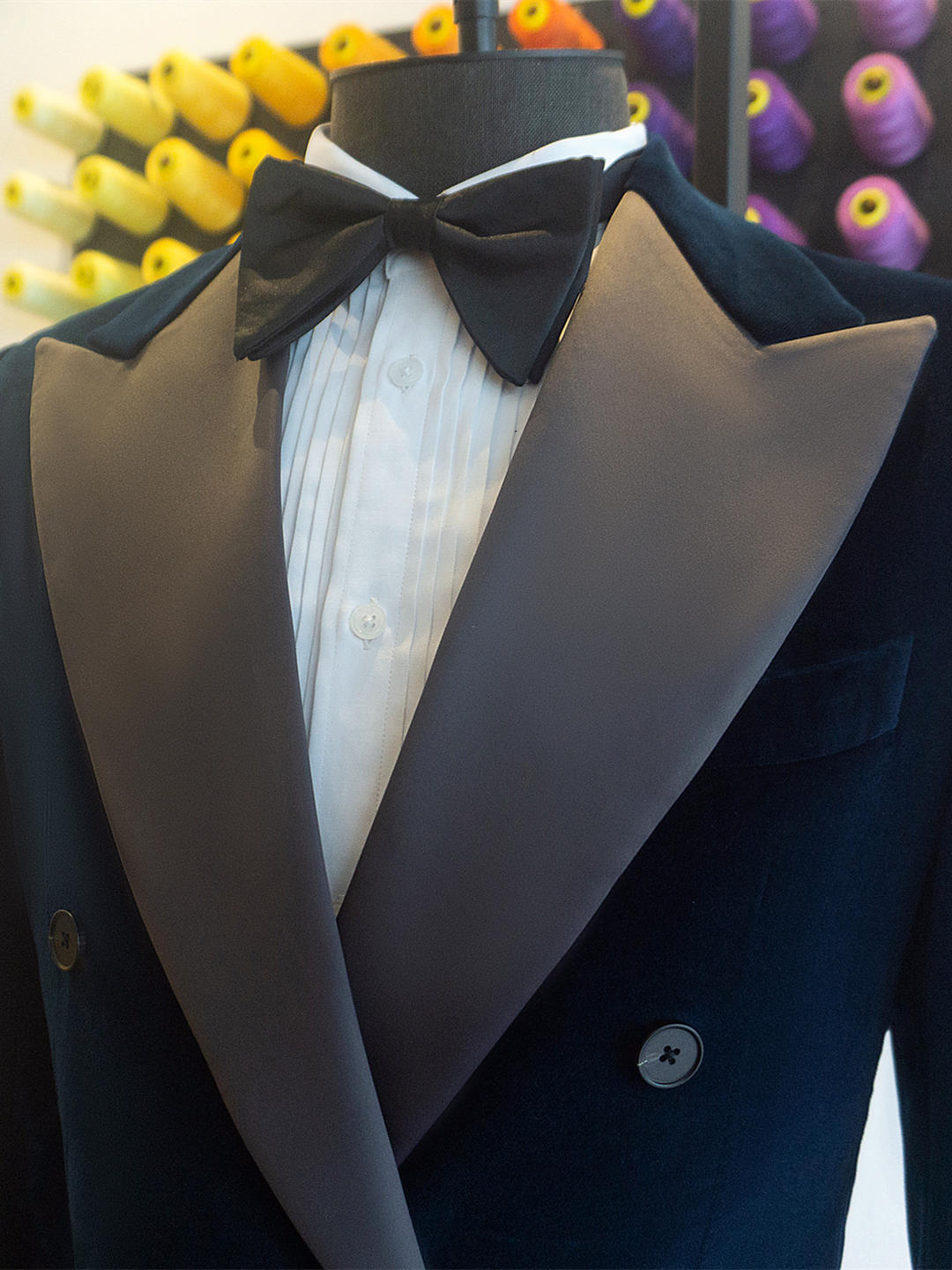 Fanzy|宴会婚礼出席-平绒拼接绅士晚礼服