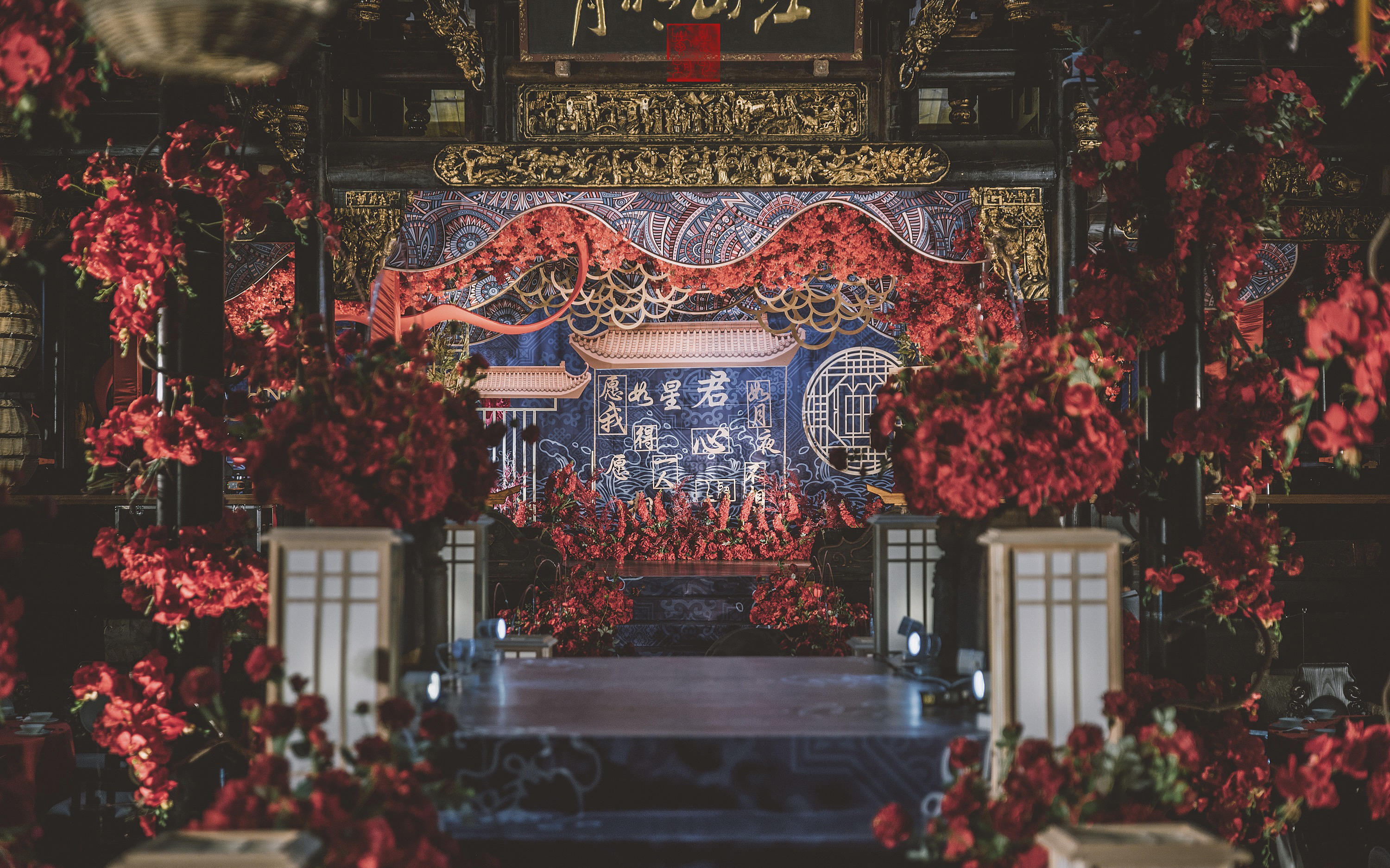 W家婚礼丨红色大气中式婚礼《江山明月》