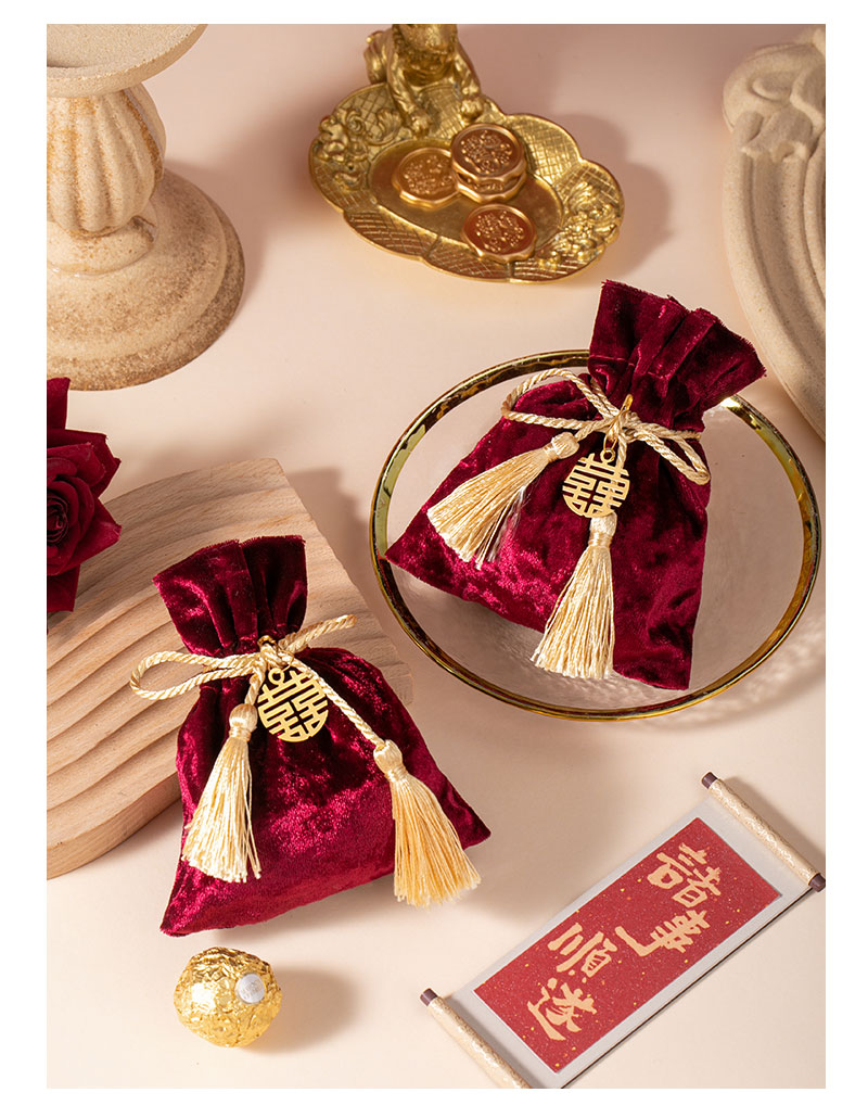 喜糖袋丝绒糖果皮袋