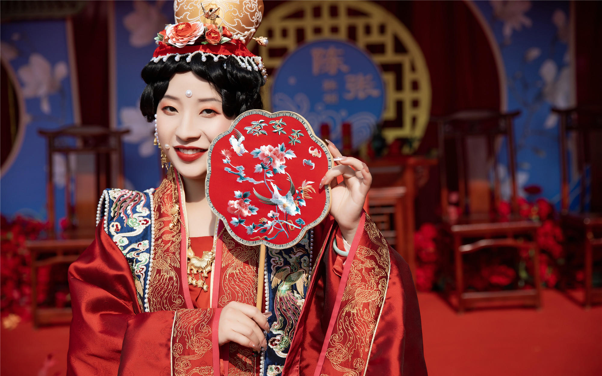 南充仪陇双双囍事婚礼馆户外婚礼新中式粉色唯美