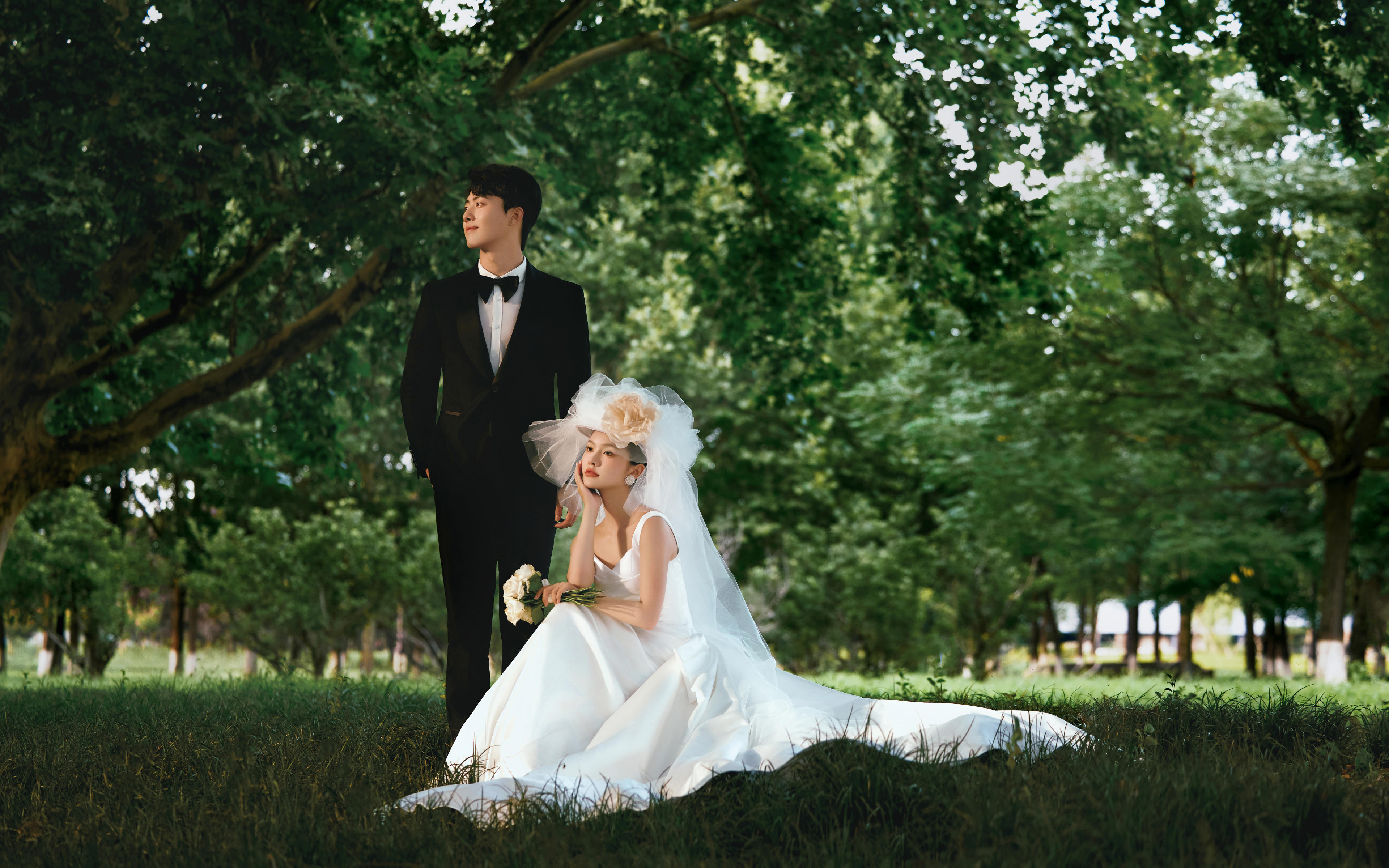 森系婚纱照｜把电影感焊在相册里