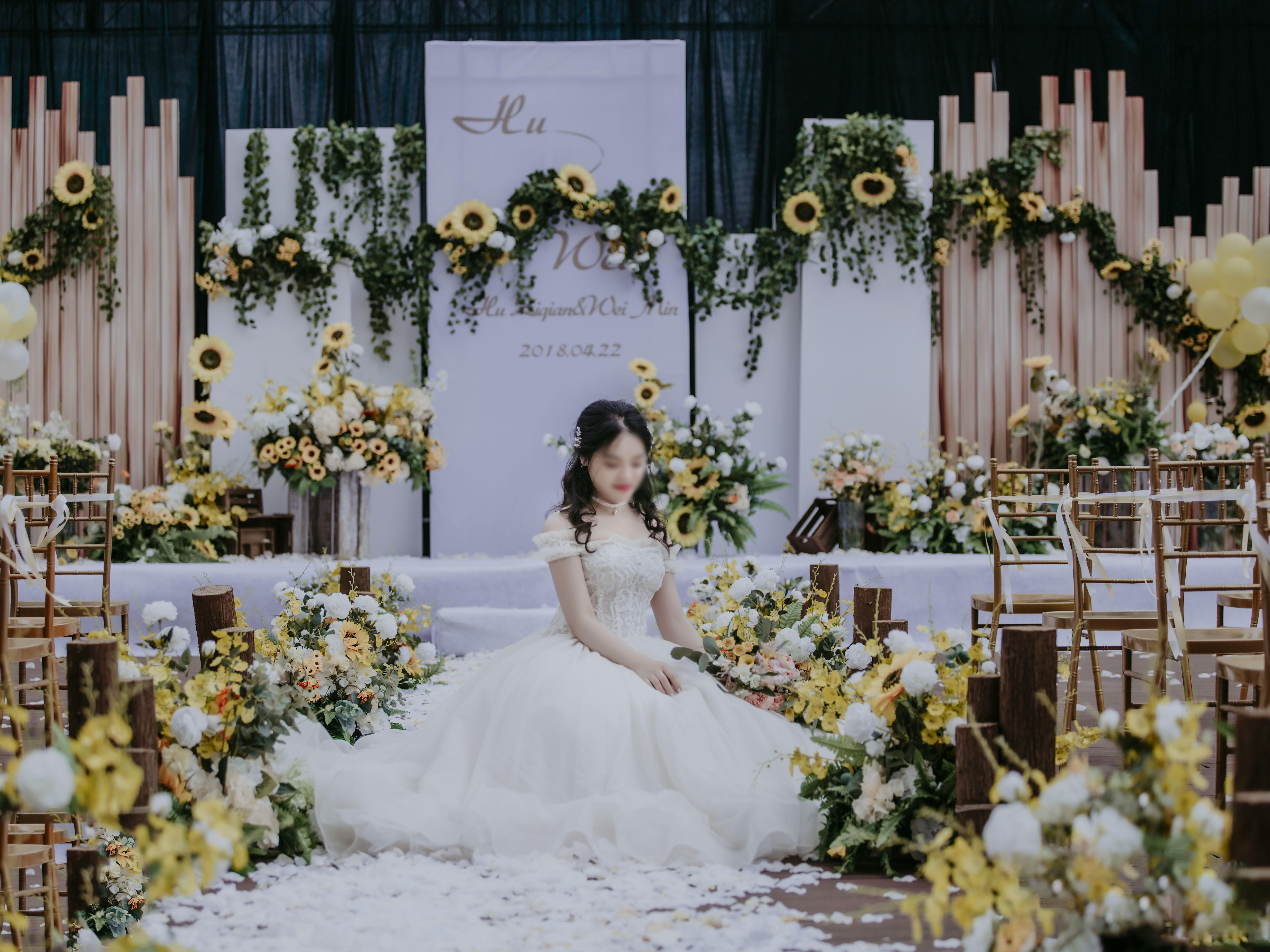 【莫言婚礼】夏日向日葵橙白小清新婚礼