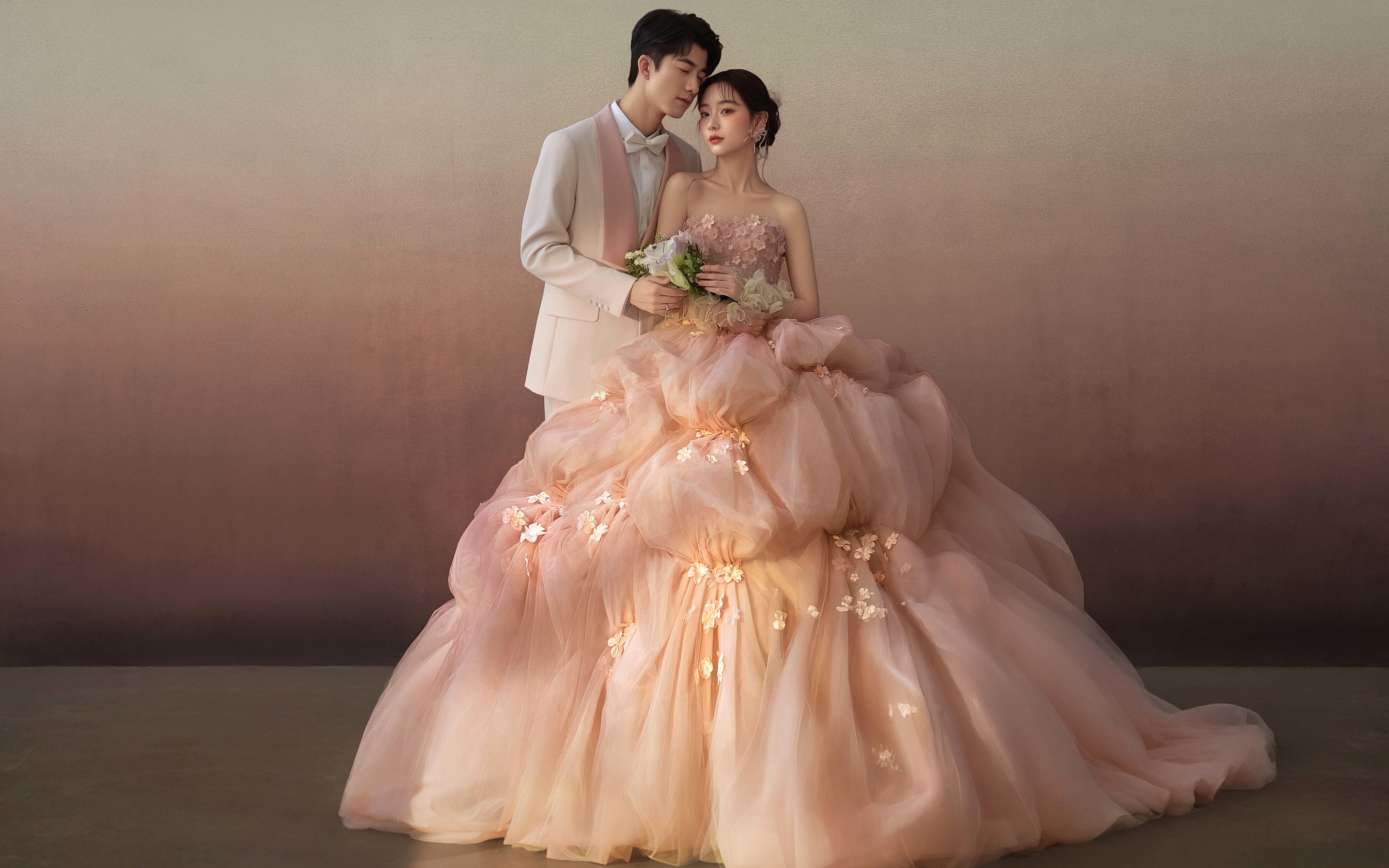 甜妹本命‼️花神降临法式油画婚纱照美晕
