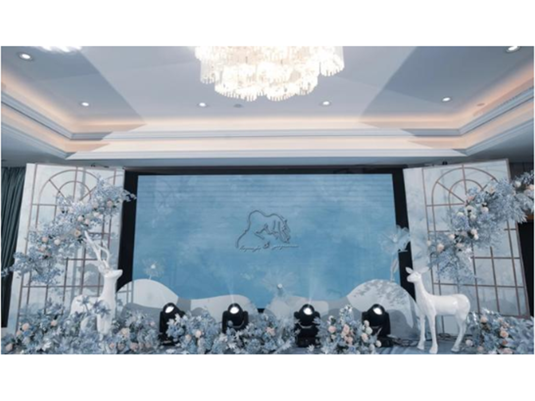 婚礼套餐蓝色系列场景布置图