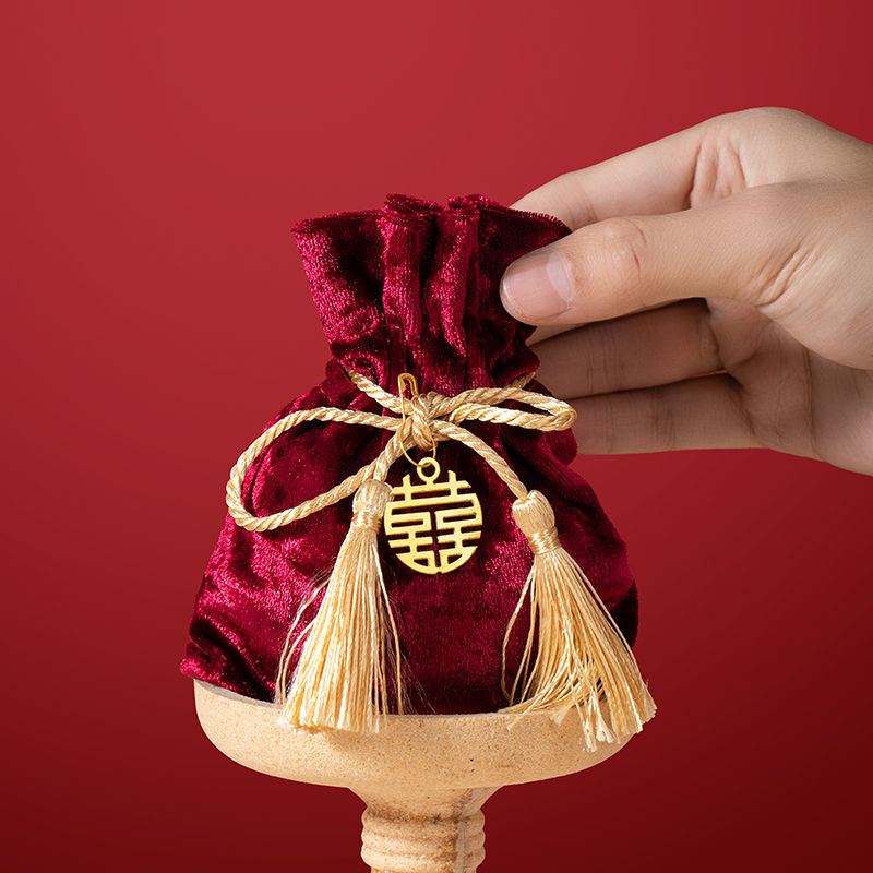 喜糖袋丝绒糖果皮袋