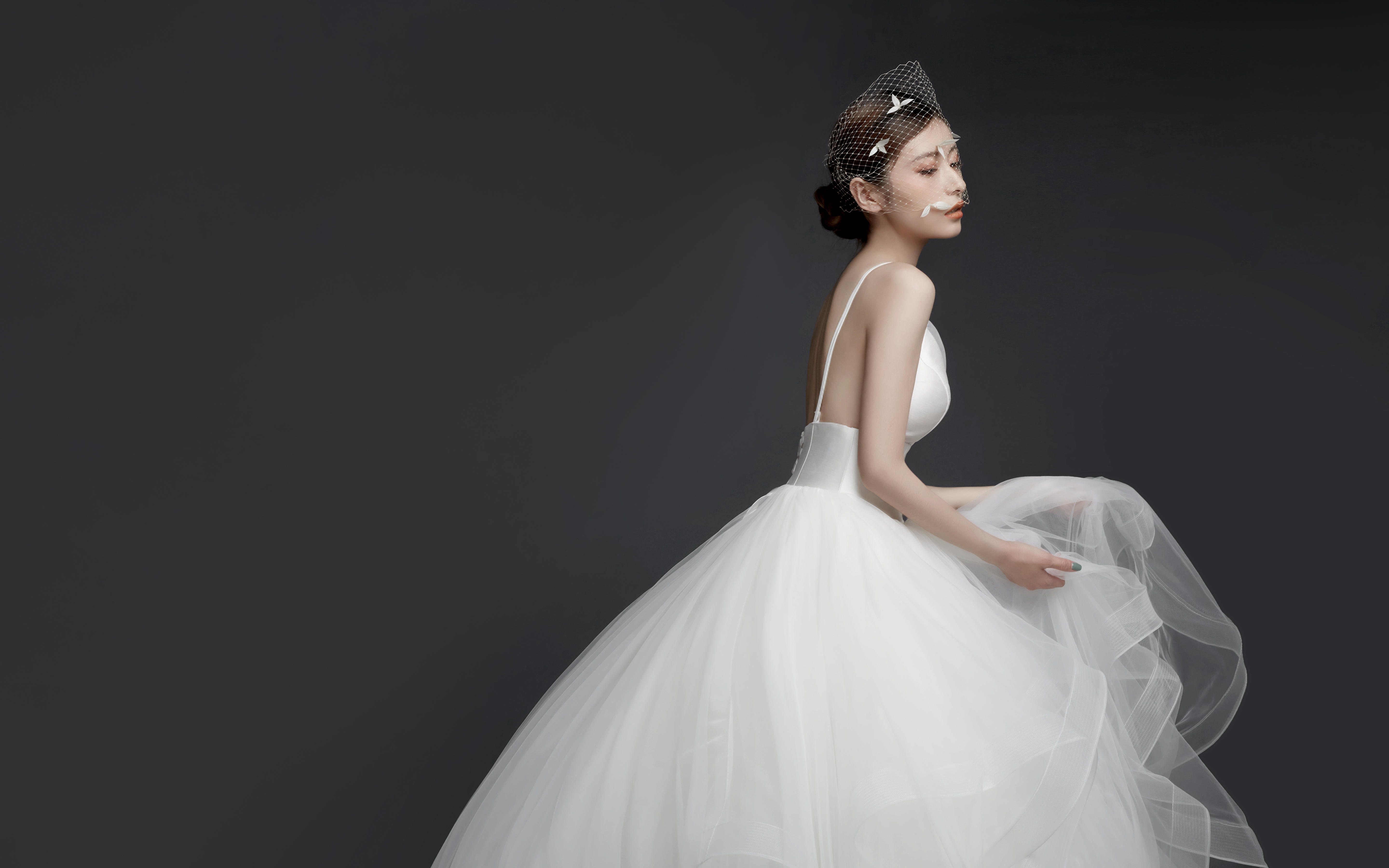 赫本精选| 风中精灵锻质拼接婚纱