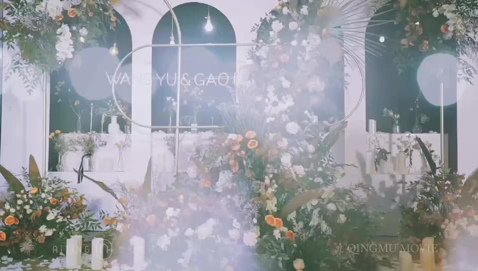 【爱町婚礼】19年流行风 韩式花艺婚礼