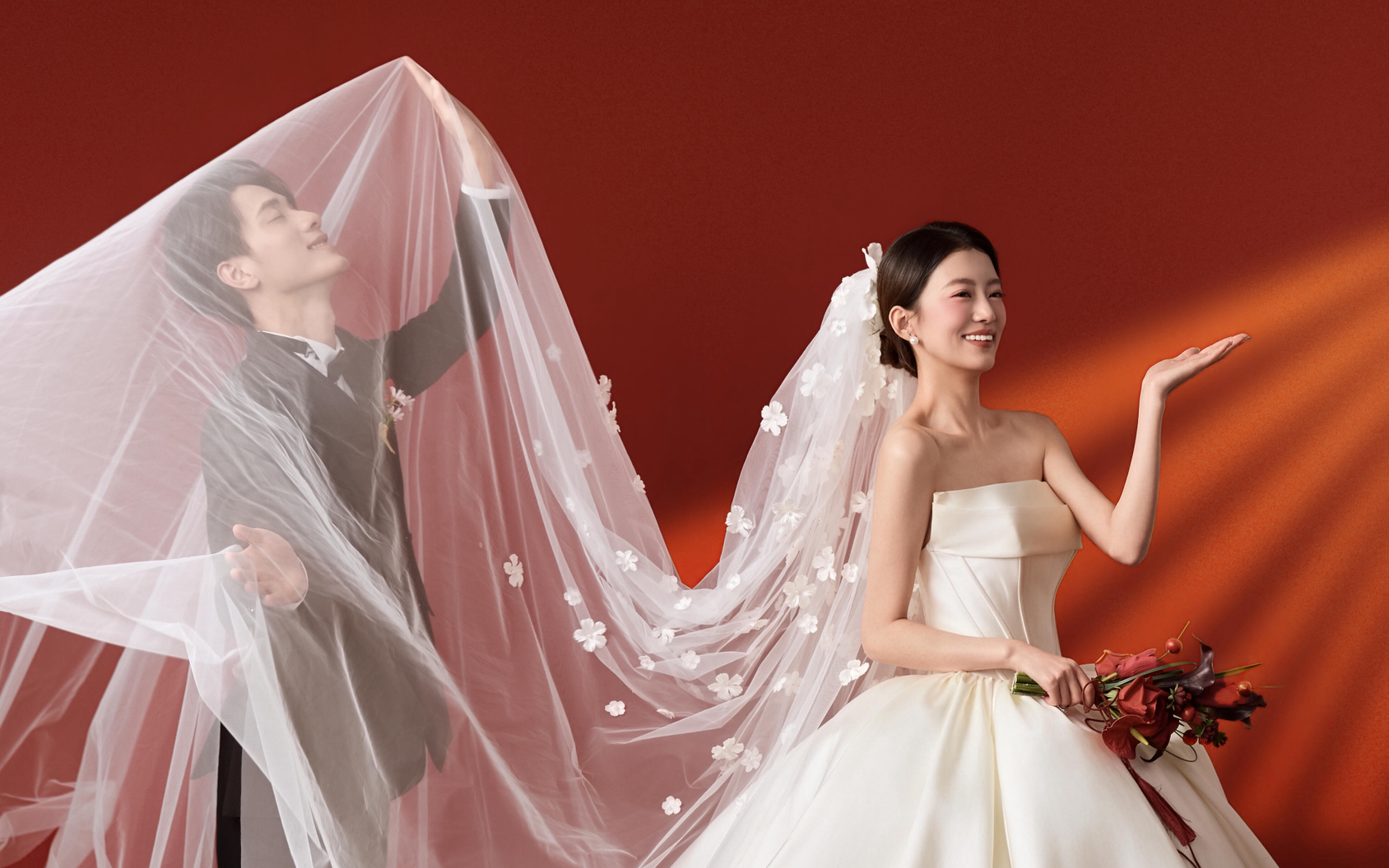 婚纱室内这样拍