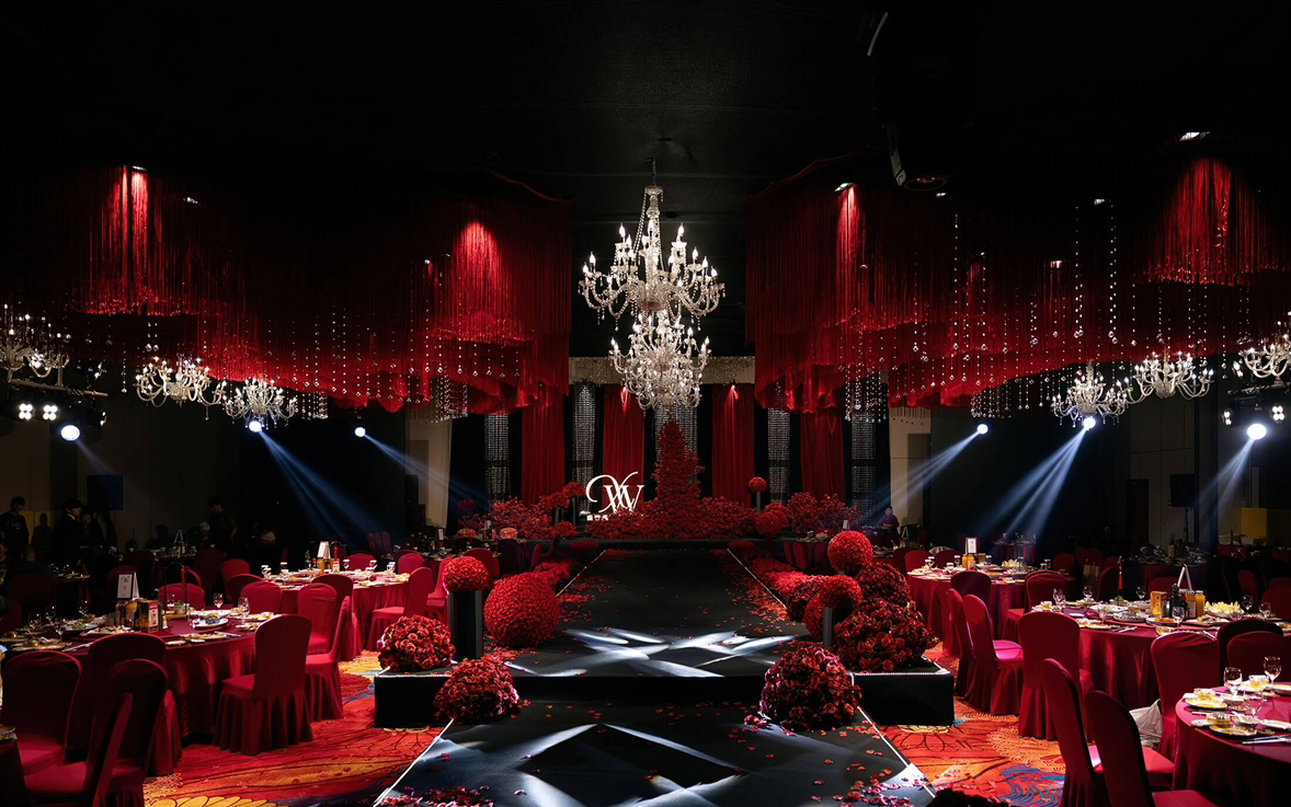 輕奢豪華紅與黑色婚禮