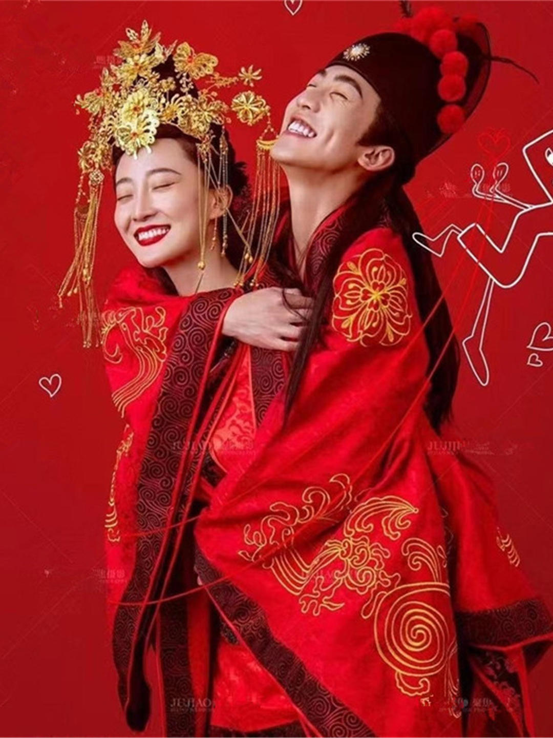 中式汉服古代婚服中国风+14件套总监跟妆