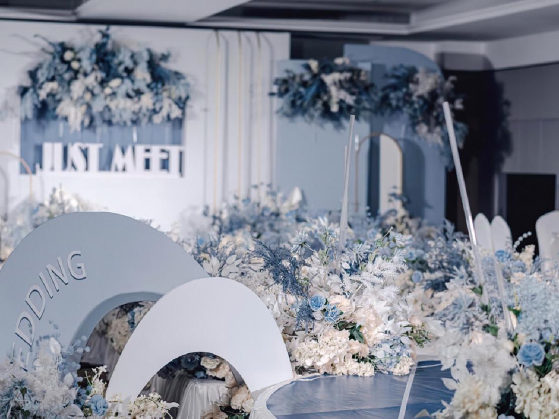 【西木婚礼】 小预算雾霾蓝蓝灰色主题现代婚礼