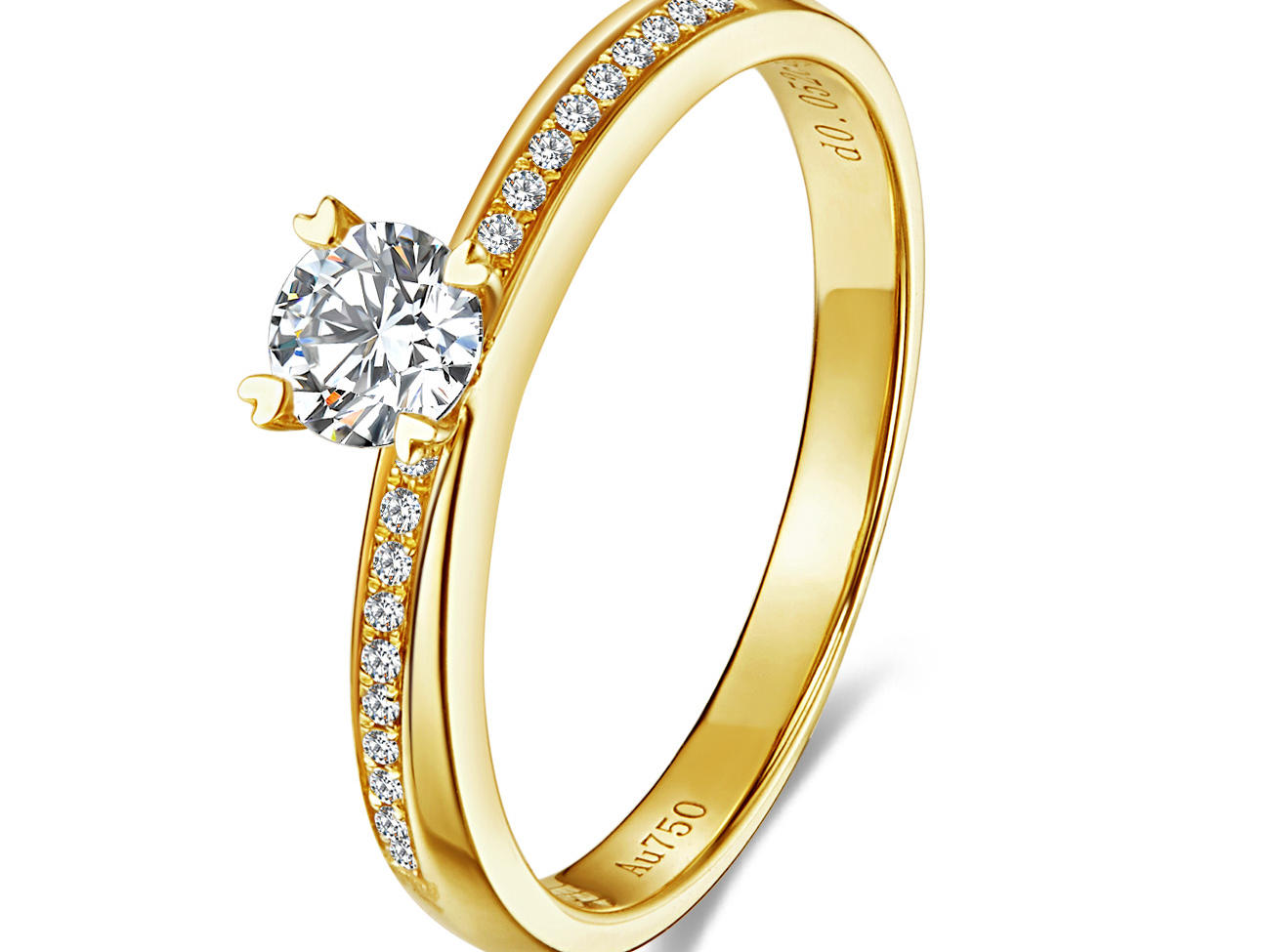 余生珠宝/经典系列心形四爪钻戒戒托