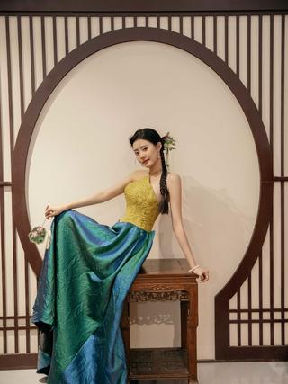 新中式国风晨袍