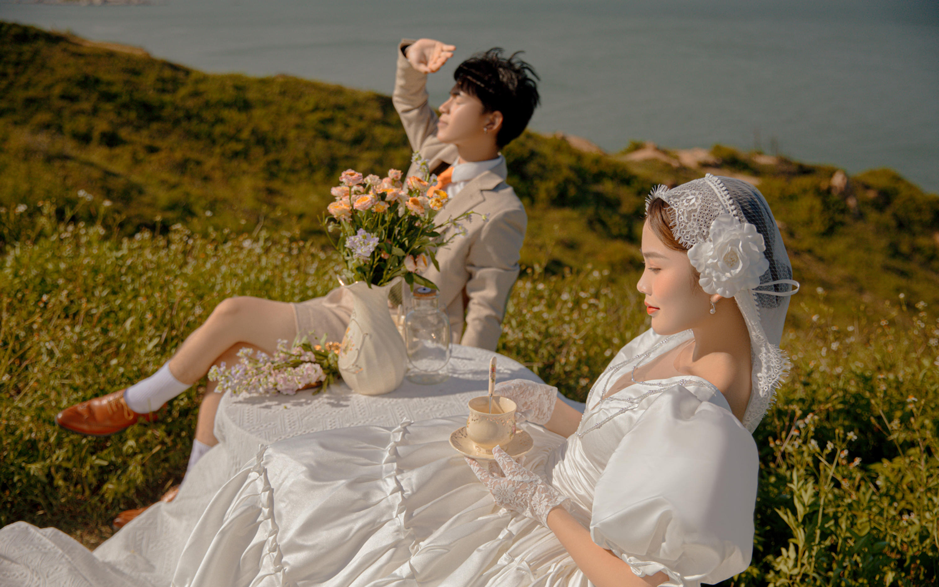 被爱的法式婚纱照