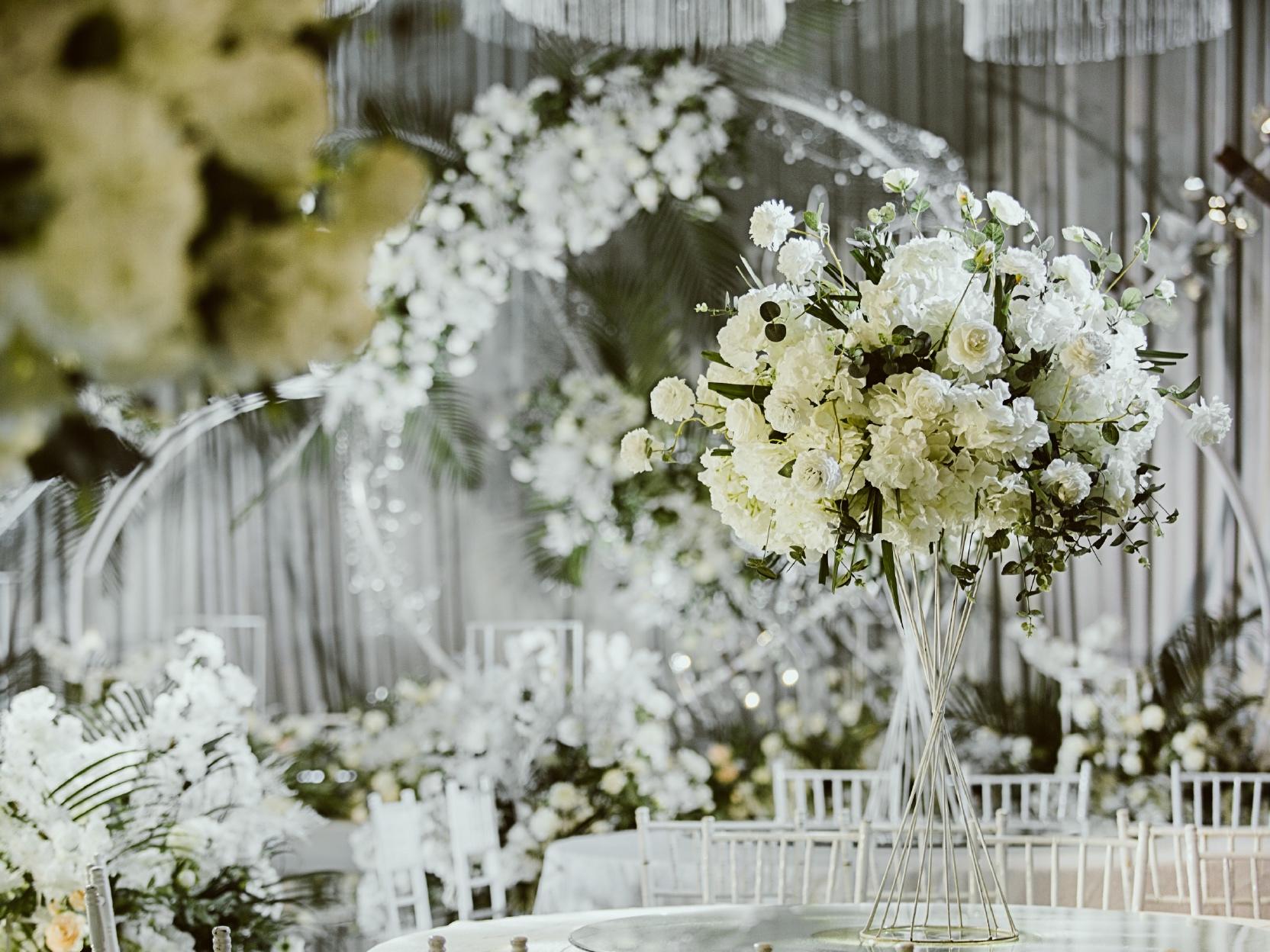 【花诚缘主题婚礼】-西式白绿色婚礼