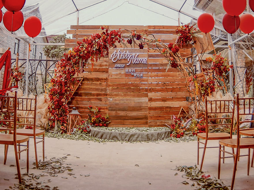 罐头婚礼|小型场地户外红色美式乡村风