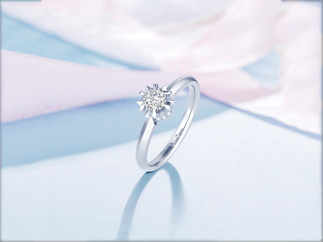 【真爱钻戒】1克拉效果/六爪镶嵌/正品18k金