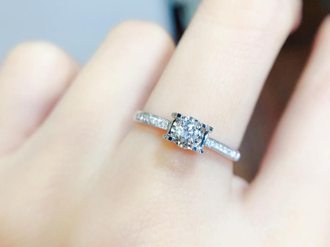 时尚大气18k金钻石婚戒，我希望，余生都能有你