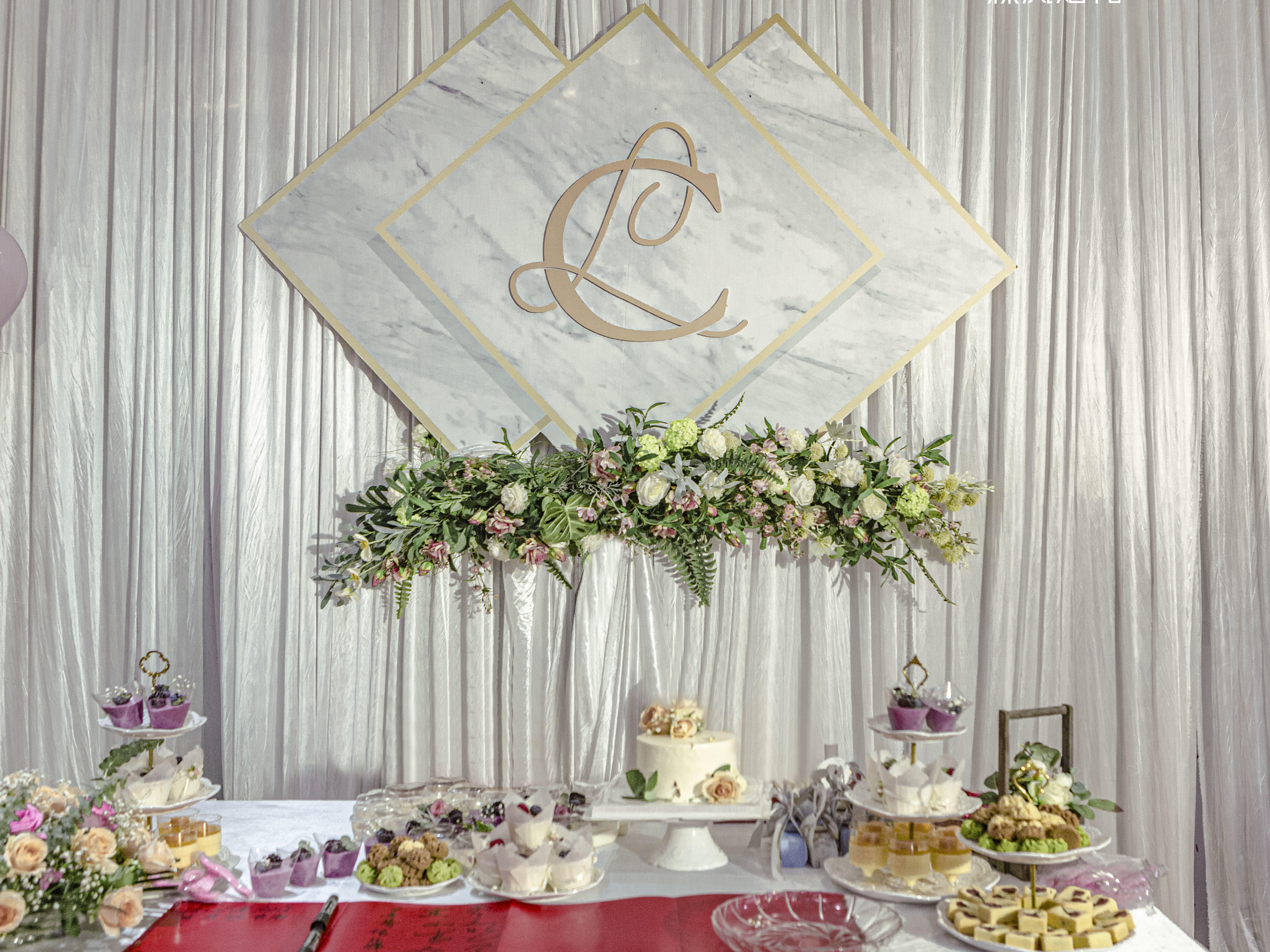 韶关森岚婚礼 大理石ins马卡龙主题