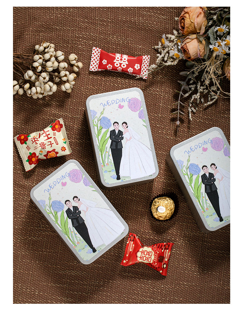 包好發(fā)貨 成品喜糖套餐鐵盒 喜糖+喜糖盒【成品喜糖不支持退換】