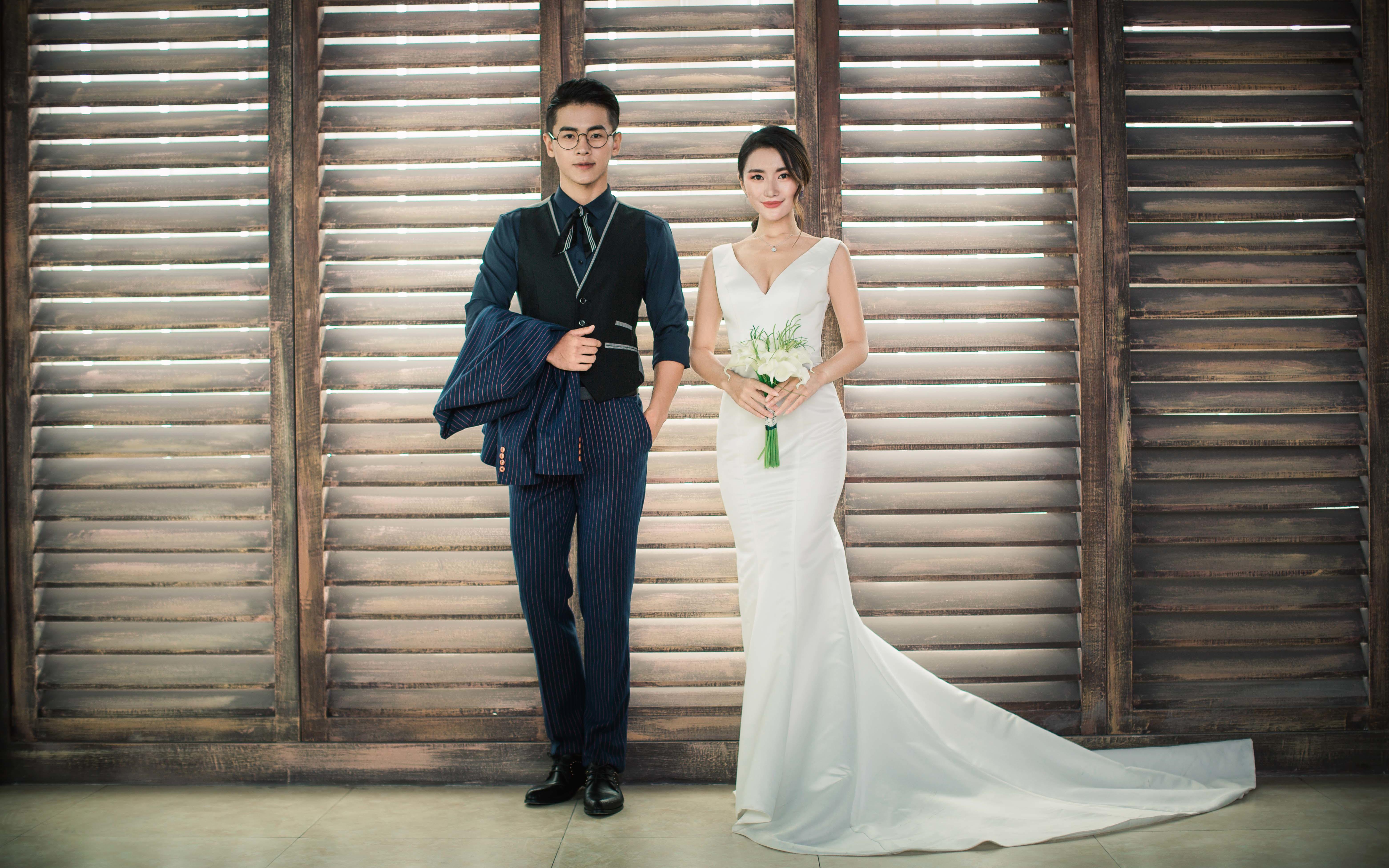 白银萌橙印象婚纱摄影会馆灰色经典5件套