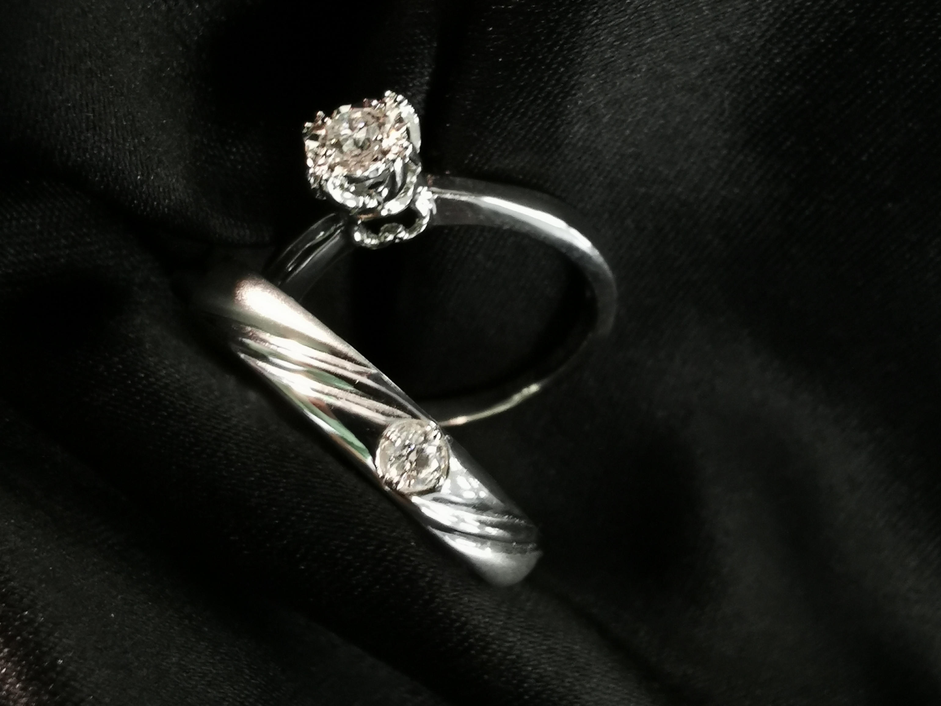 磨砂流线镶钻男款结婚对戒