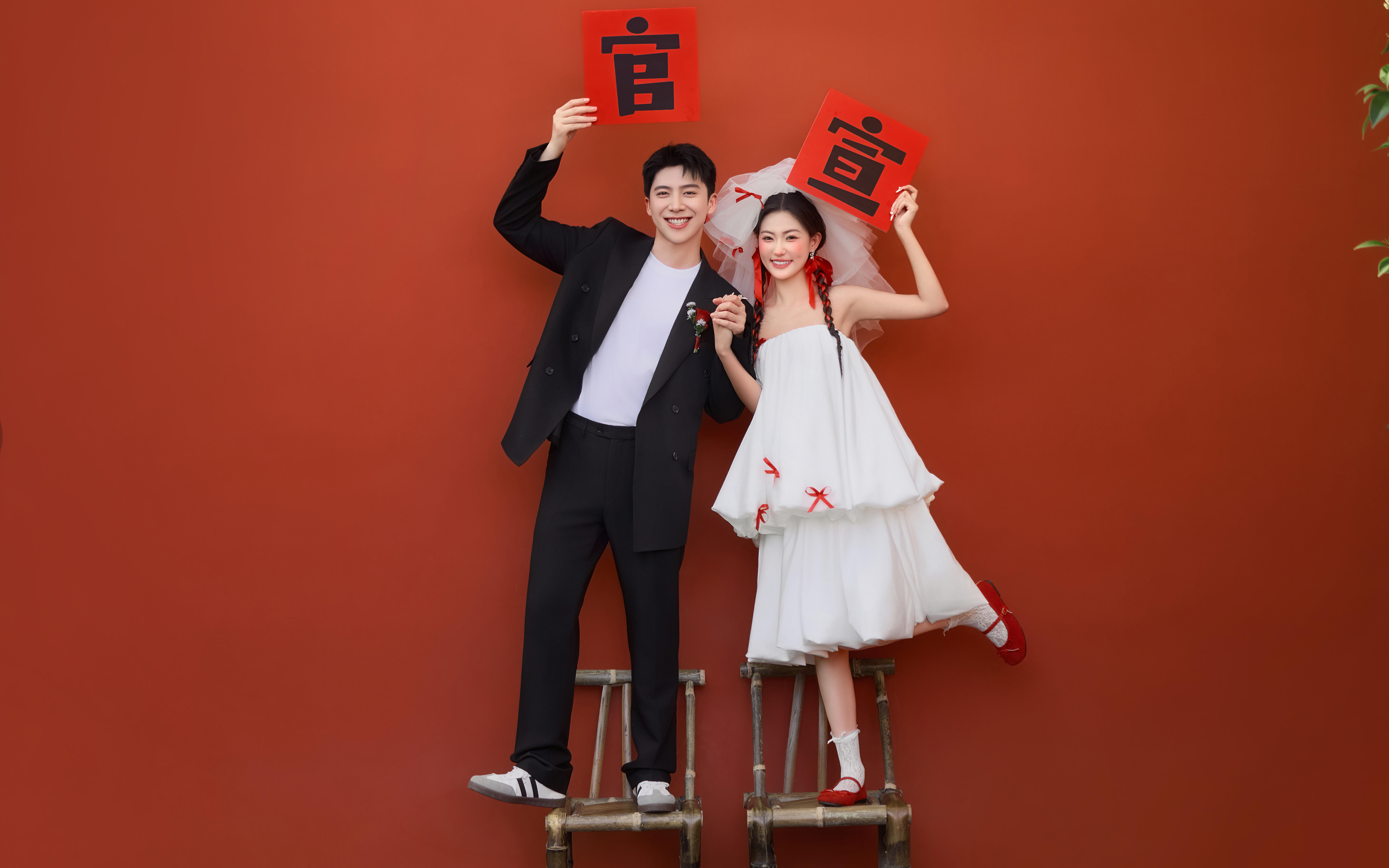 爆甜爆出片❗俏皮又可爱的喜嫁风婚纱照