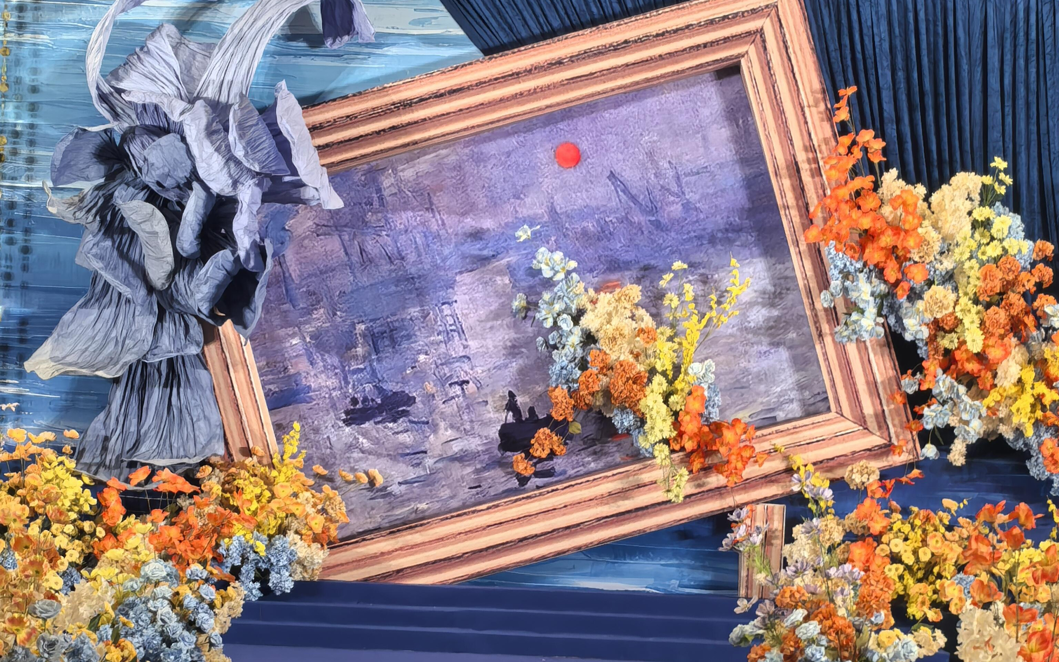 调色盘的油画婚礼