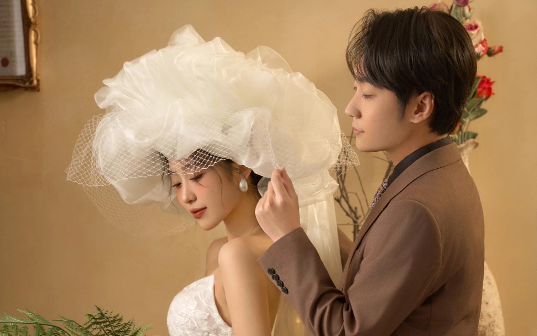 美神降臨！復古法式少女的婚紗照也太美了