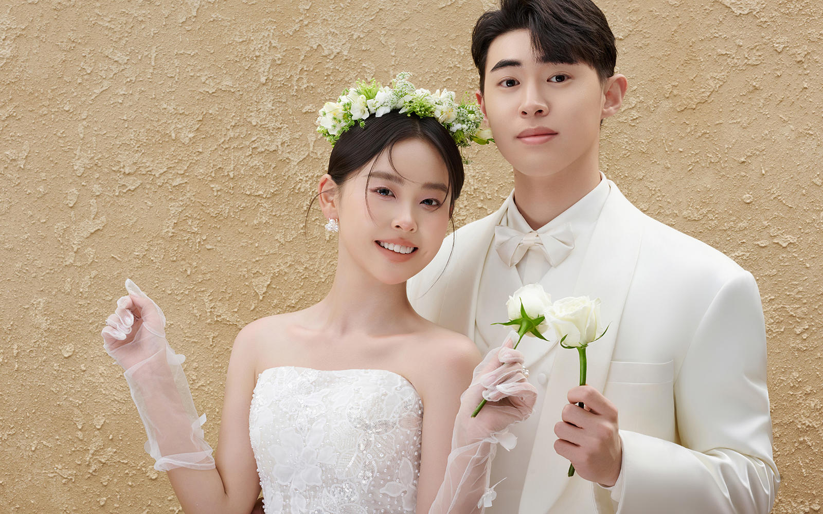 一眼沦陷的韩式主纱婚纱照❤米色太温柔