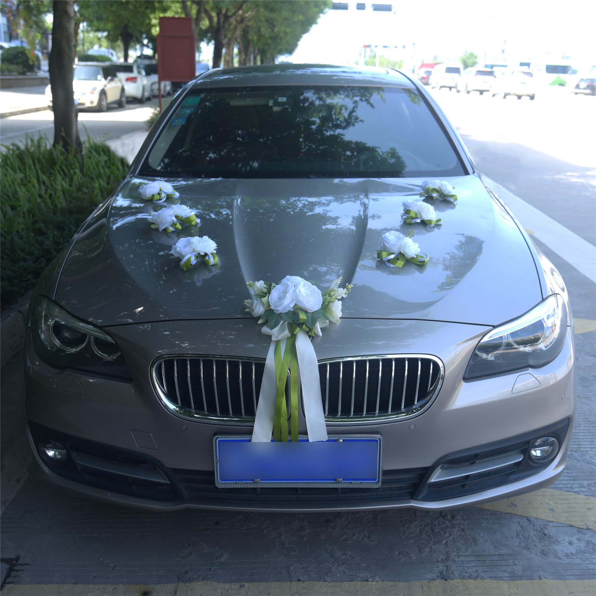 婚庆婚车车头花 全套接亲车队布置