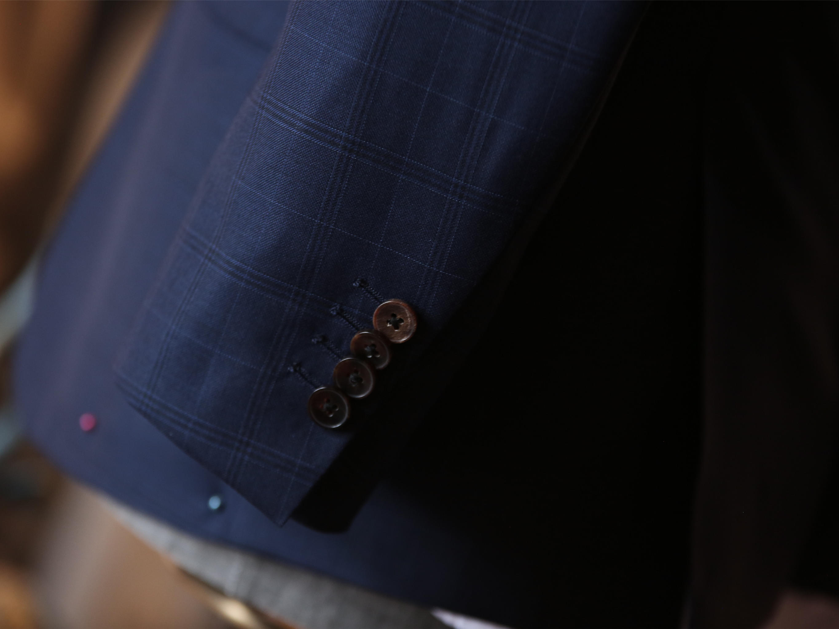 【职场精英10件套】深藏蓝色暗格纹商务套系