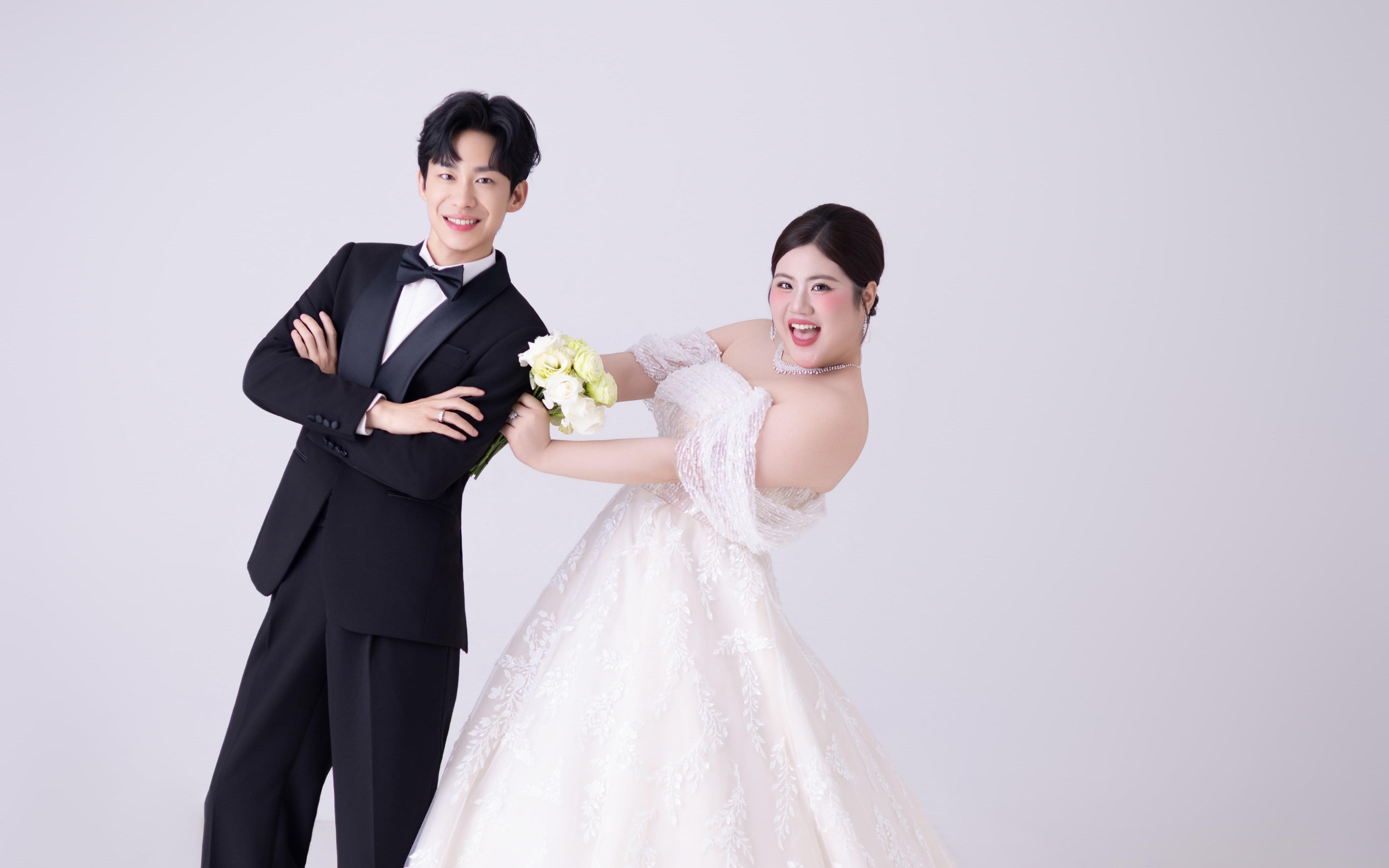 被韩式胖妹妹婚纱照美到失语💒