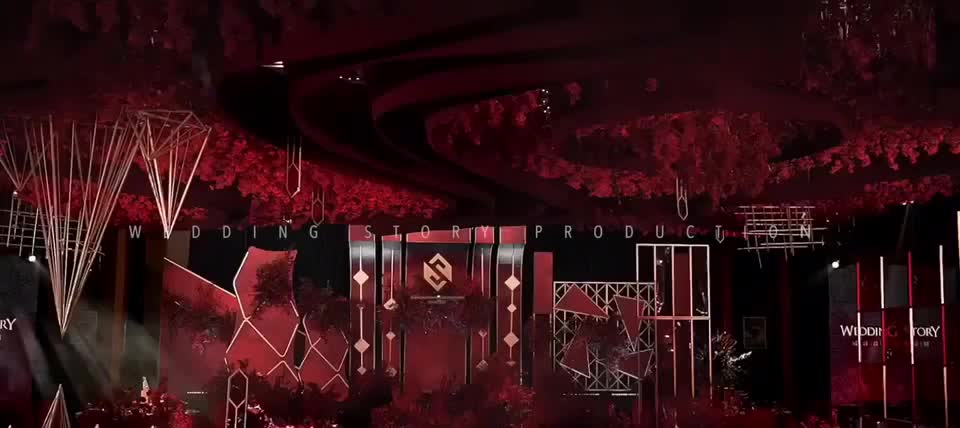 高端大红金色系主题订制婚礼