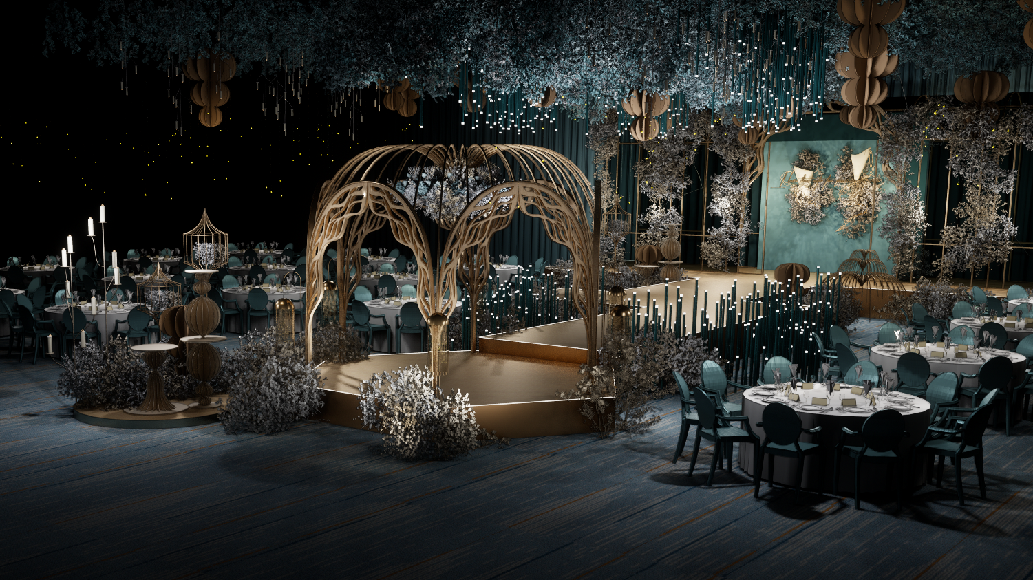 『常州焯燃婚礼』轻奢爱情城堡经典蓝绿配色