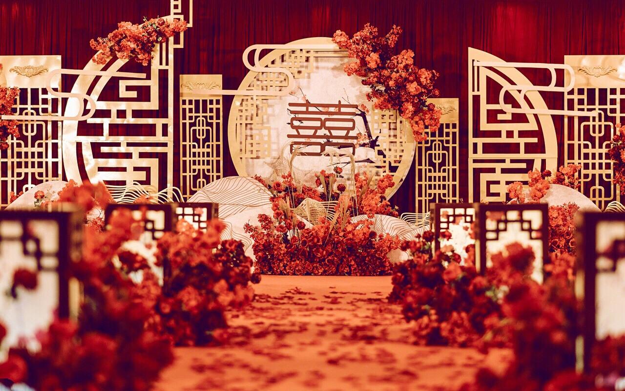 时尚中式婚礼 中国风 高级感