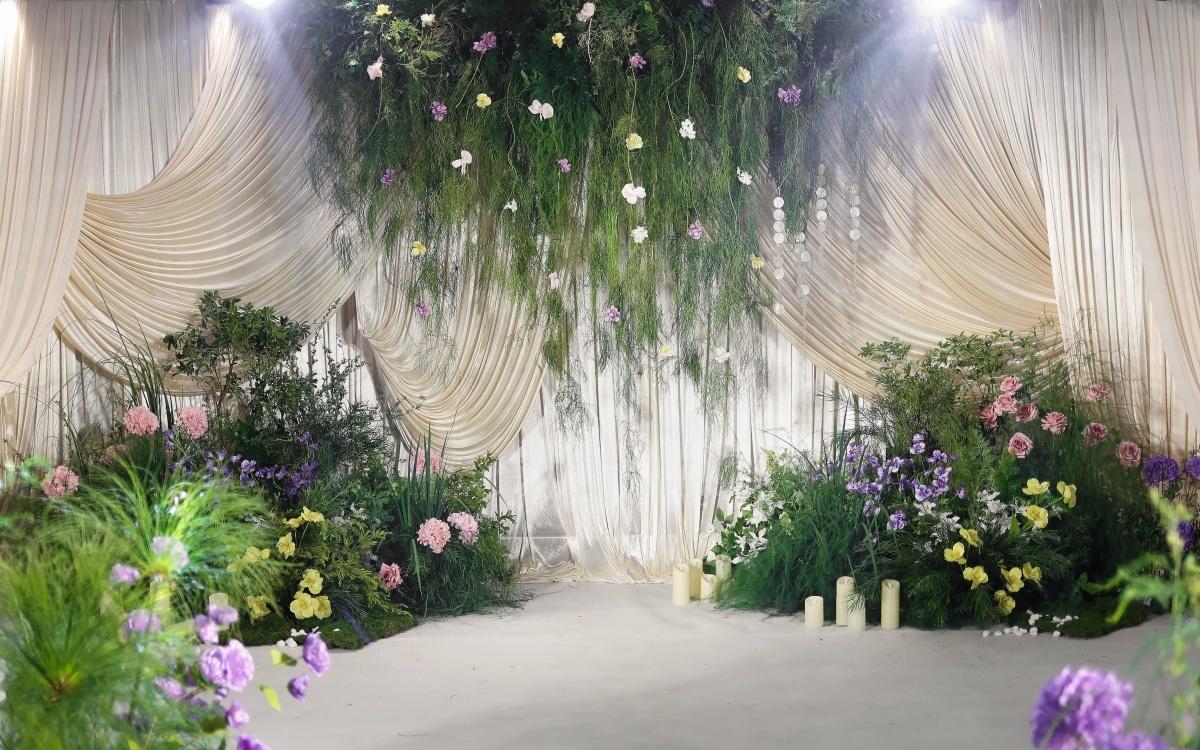 自家搭棚韓式自然系夢(mèng)幻婚禮