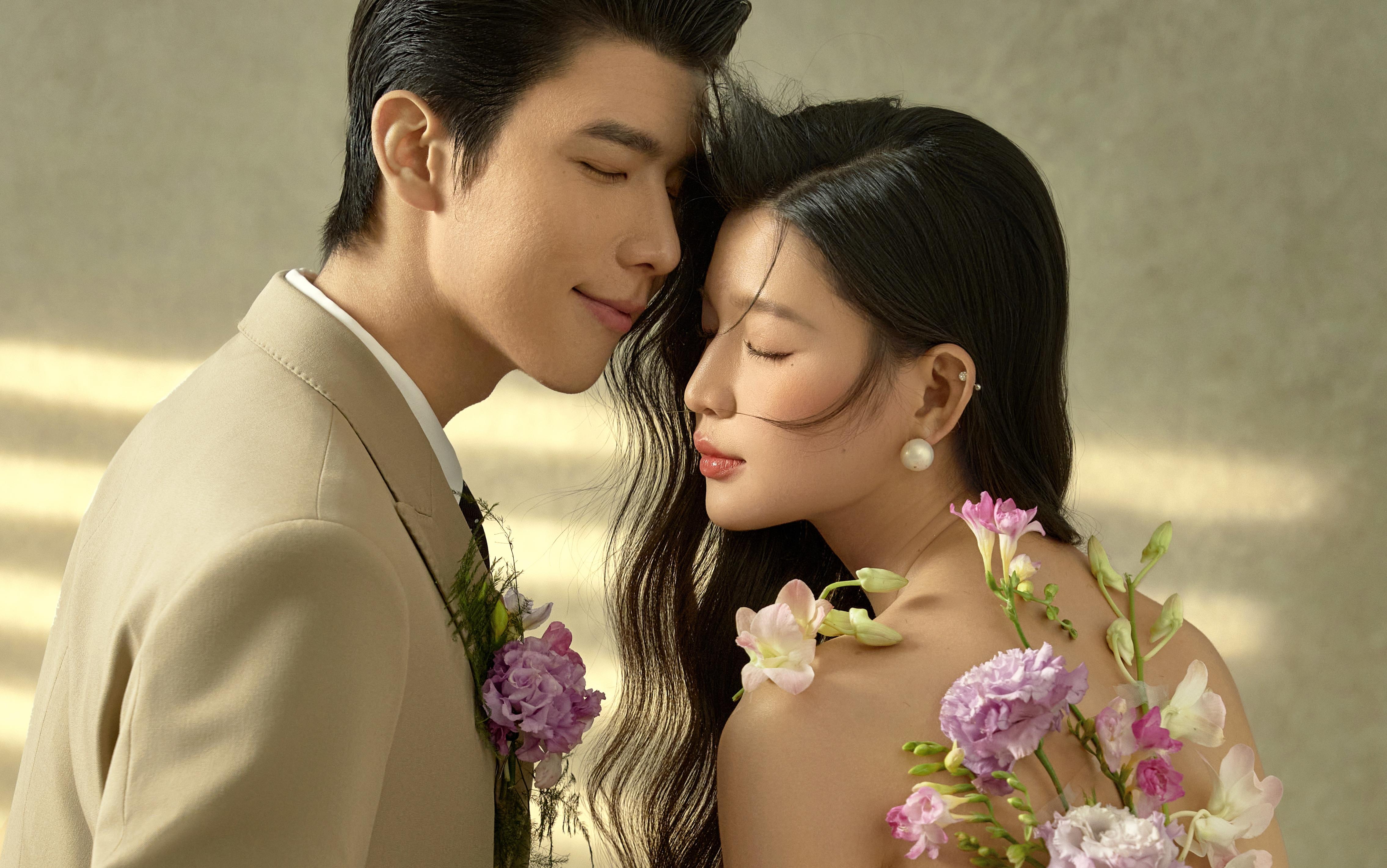 【D視覺攝影】白紗+紫花，把溫柔焊在婚照里