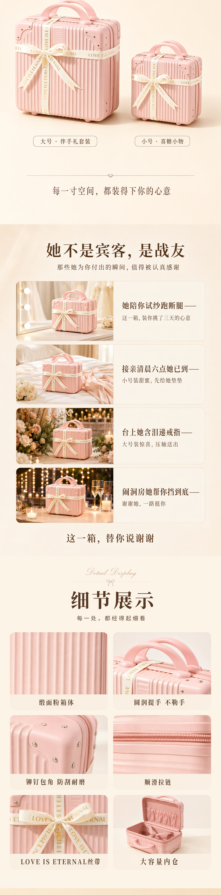 实用行李箱系列 少女粉伴娘伴手礼套餐