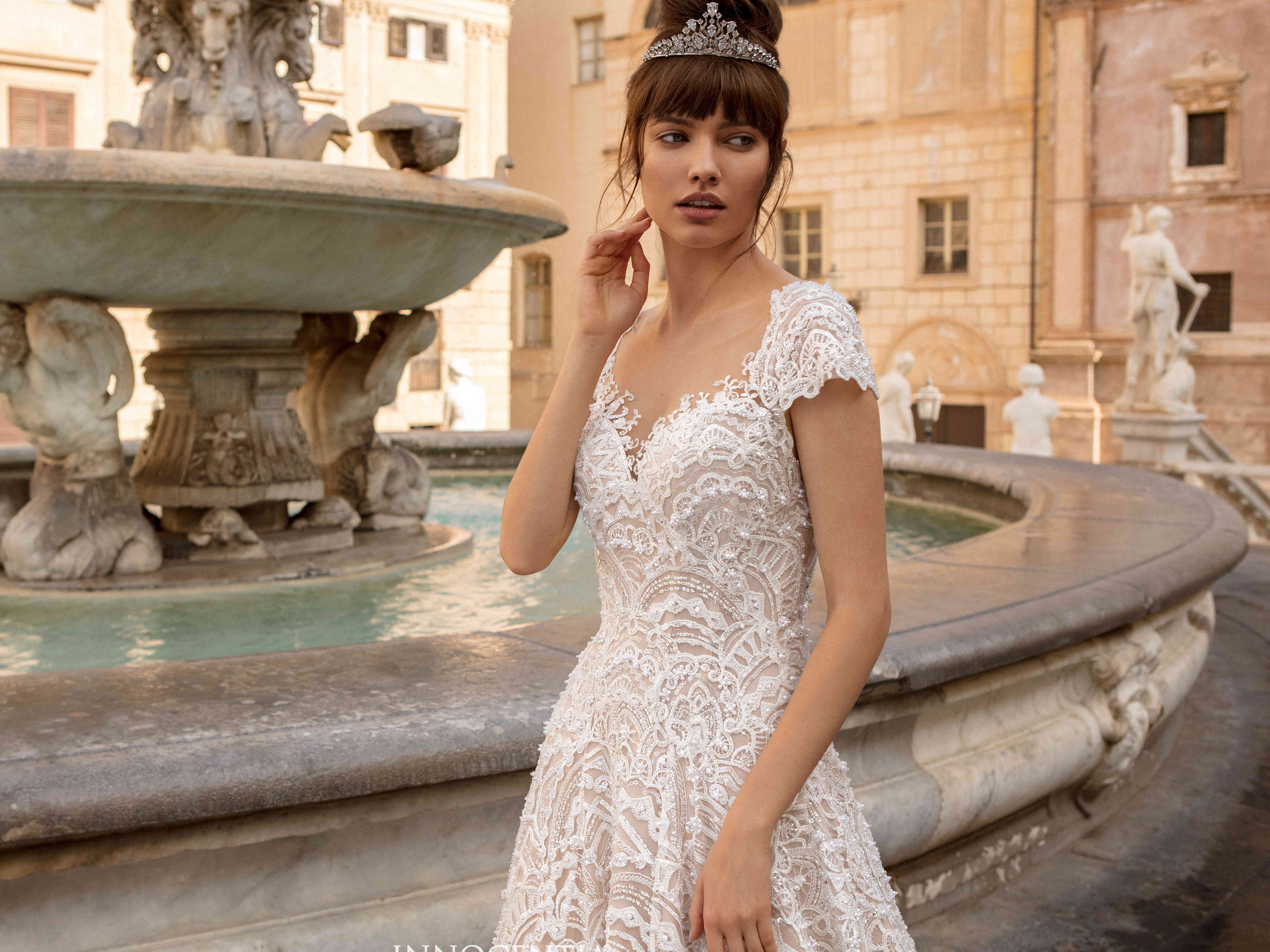 [薇蜜]婚纱礼服显瘦一字肩