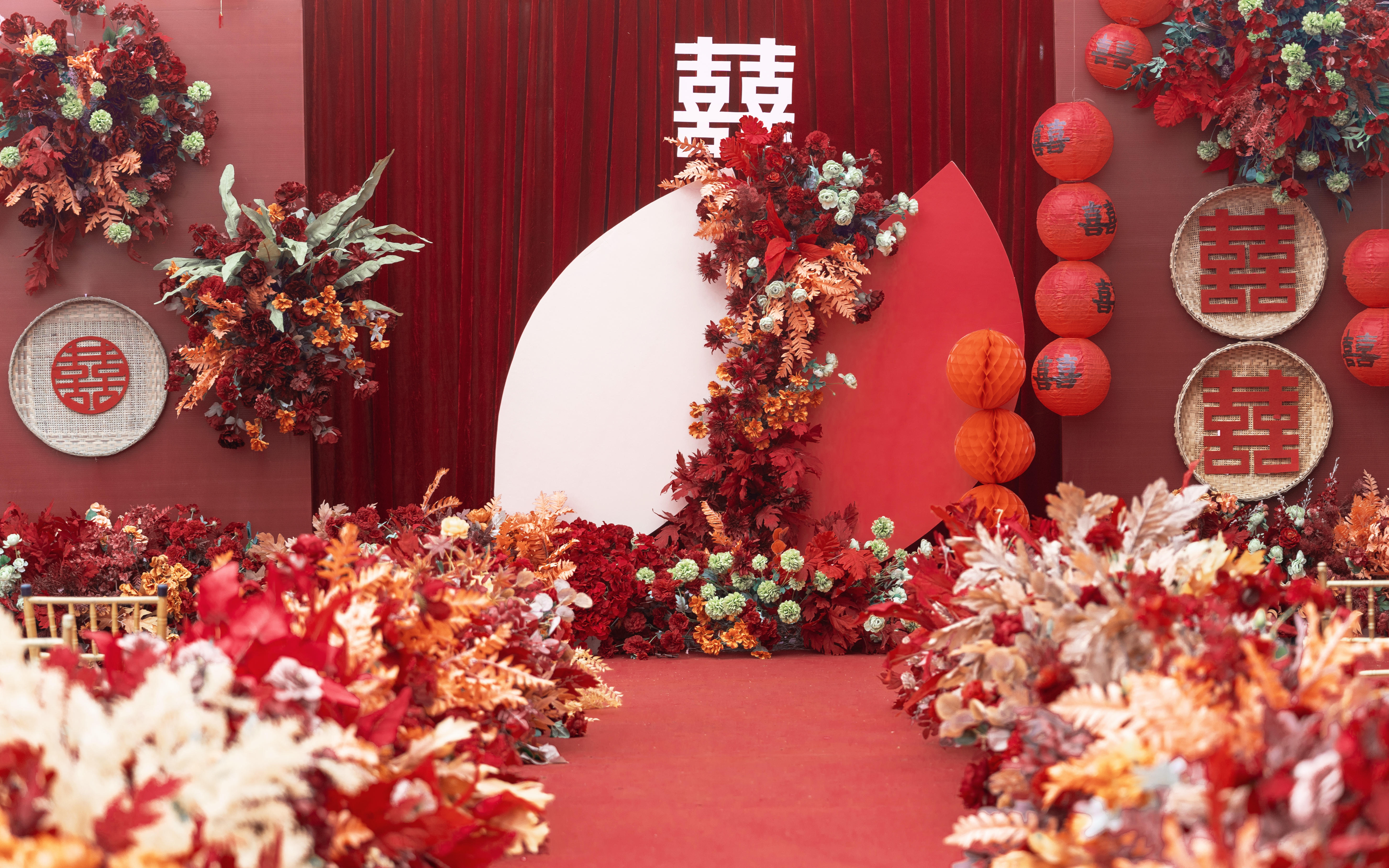 農(nóng)村壩壩宴紅色系
